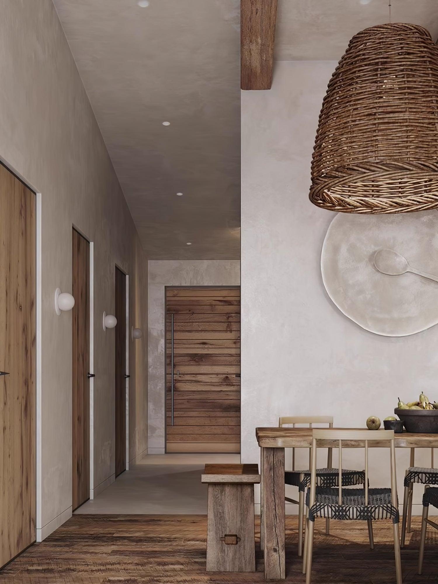Wickora Vintage Wicker Pendant Lamp - Letslighting