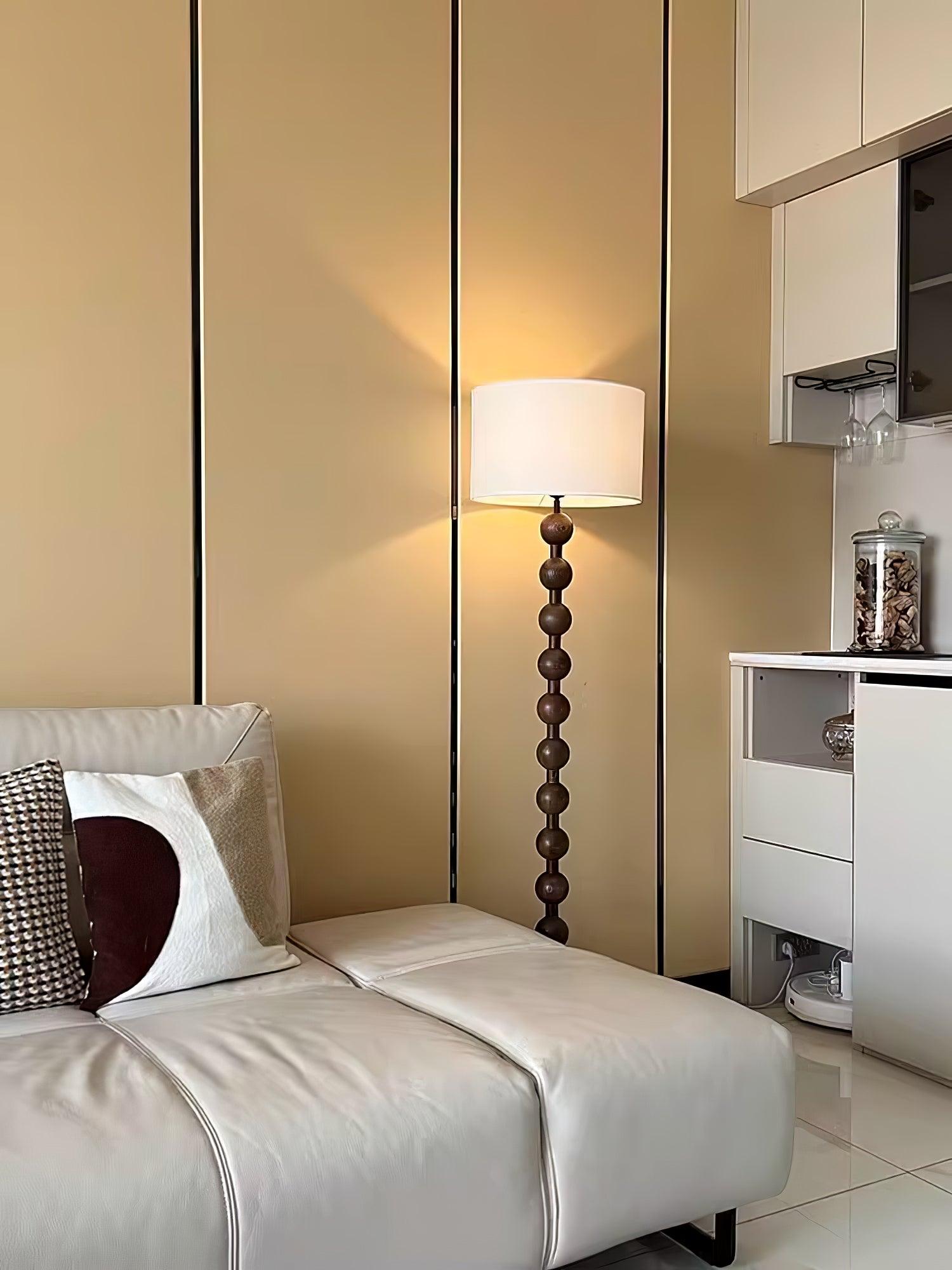 Pira Wood Fabric Floor Lamp - Letslighting