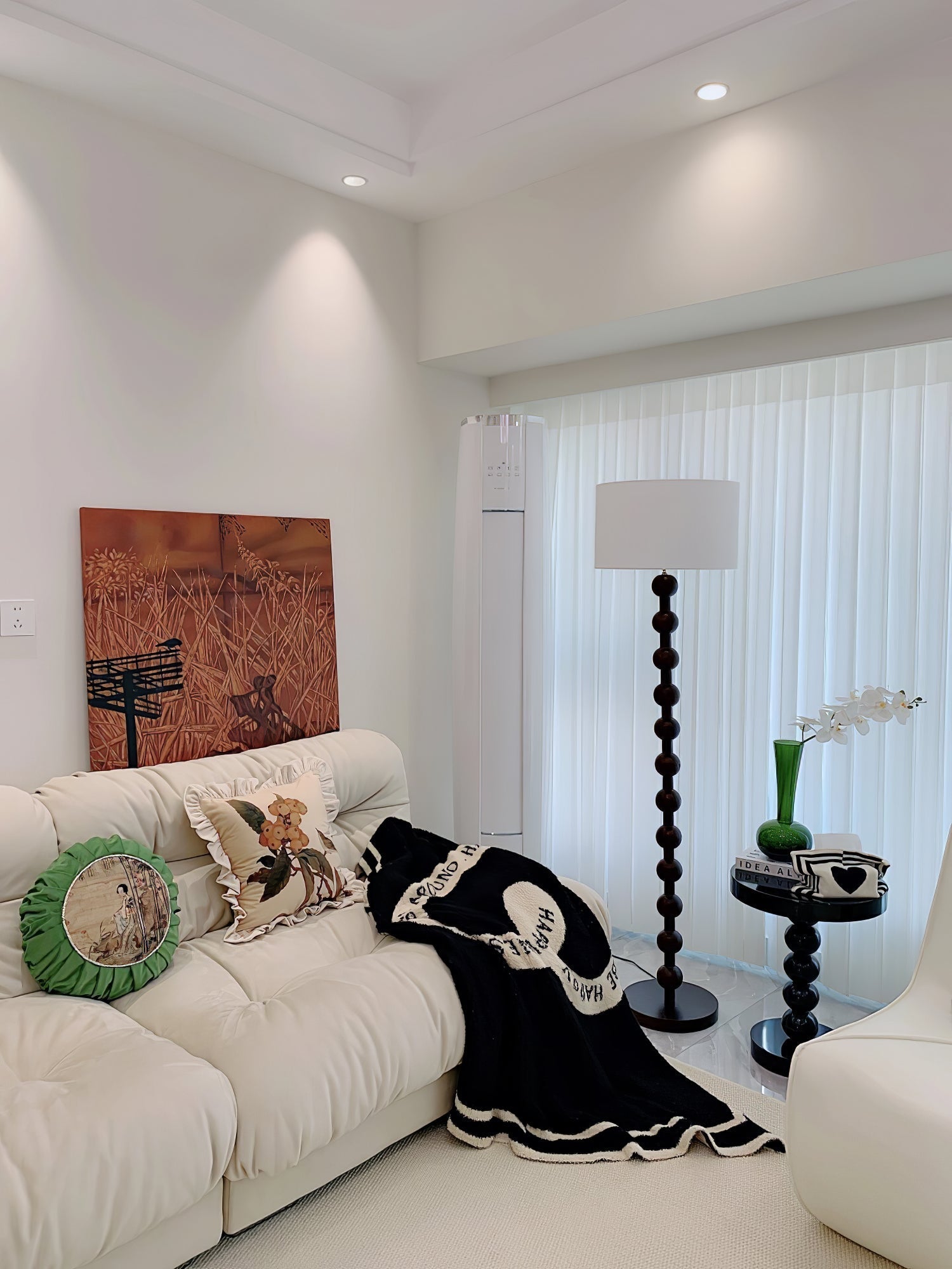 Pira Wood Fabric Floor Lamp - Letslighting