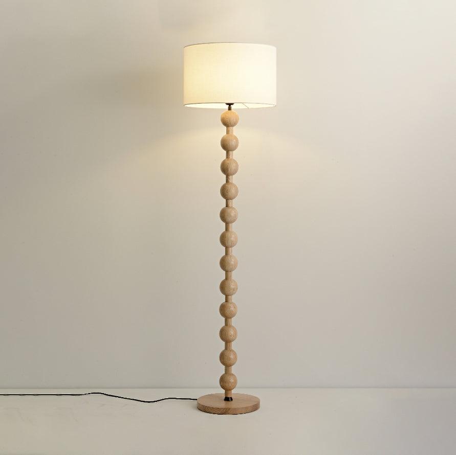 Pira Wood Fabric Floor Lamp - Letslighting