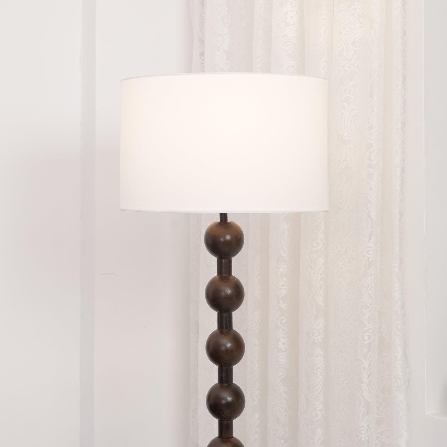 Pira Wood Fabric Floor Lamp - Letslighting