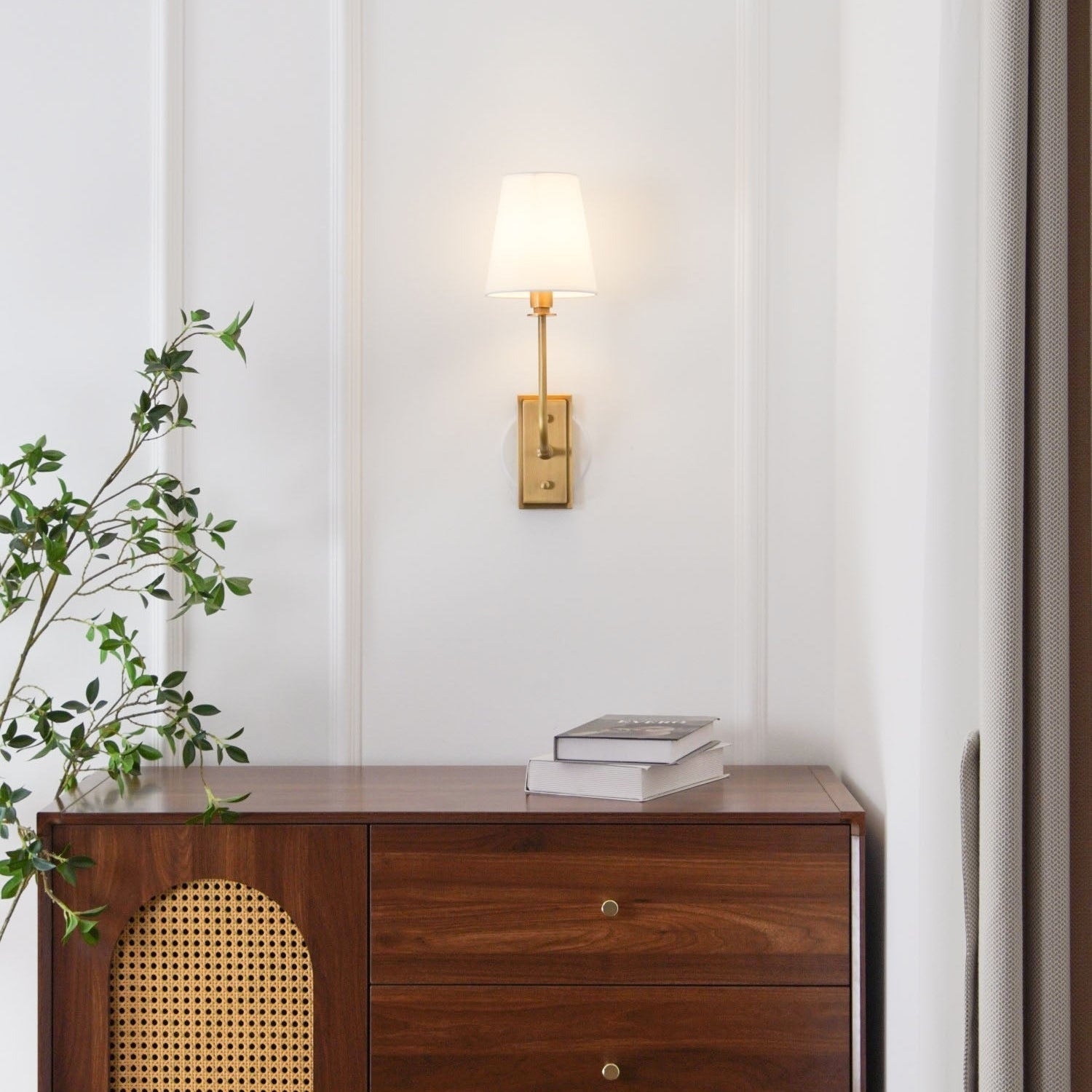Silva Tapered Shade Wall Lamp Fabric