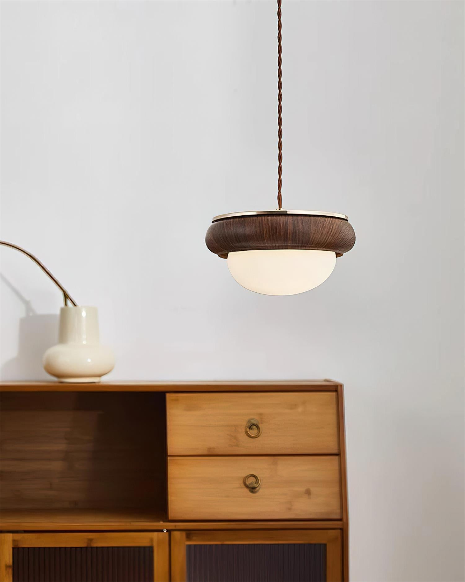 Quillon Wood Ring Pendant Lamp - Letslighting