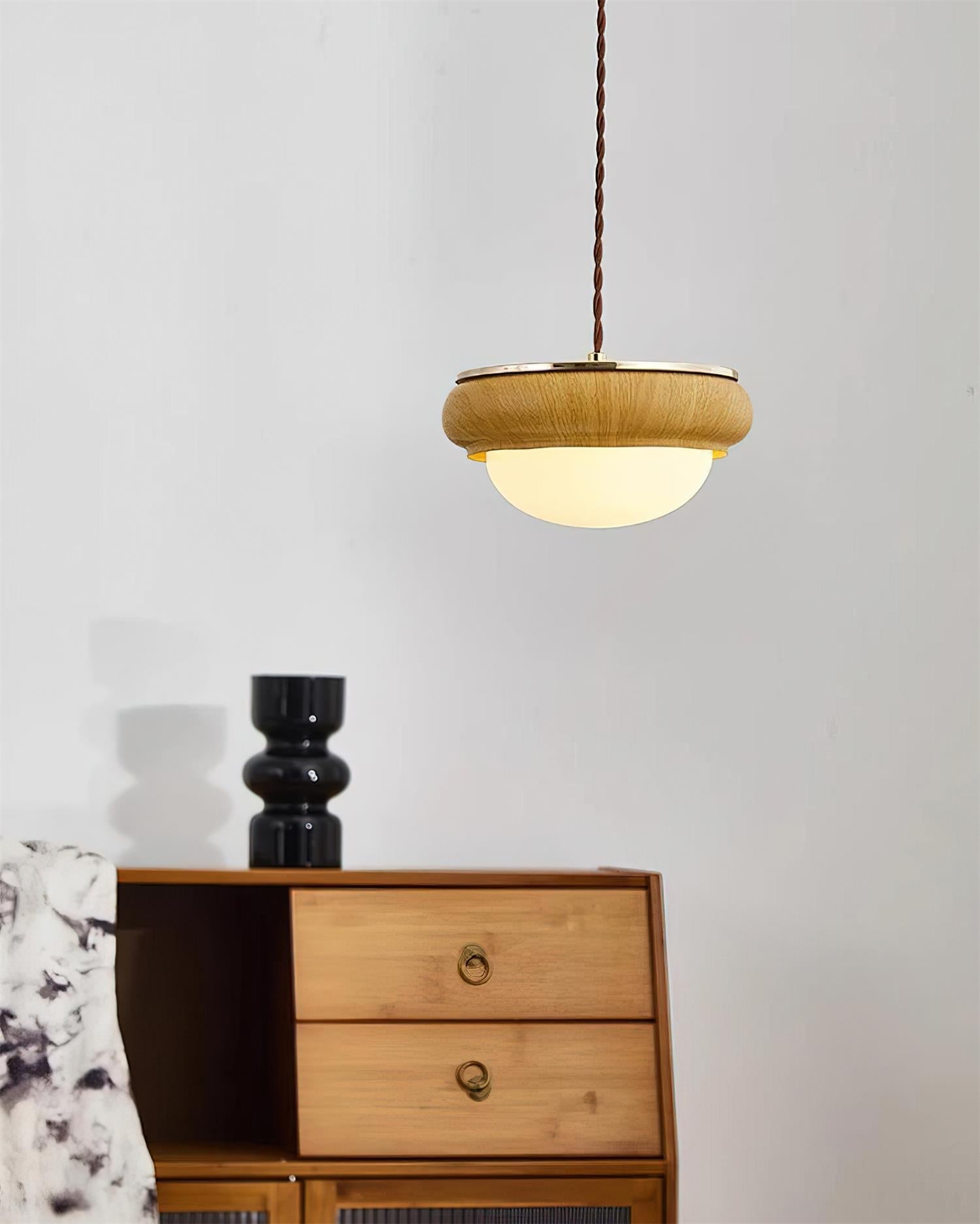 Quillon Wood Ring Pendant Lamp - Letslighting