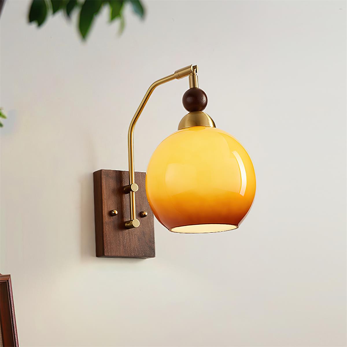 Jovene Amber Glass Wall Lamp - Letslighting