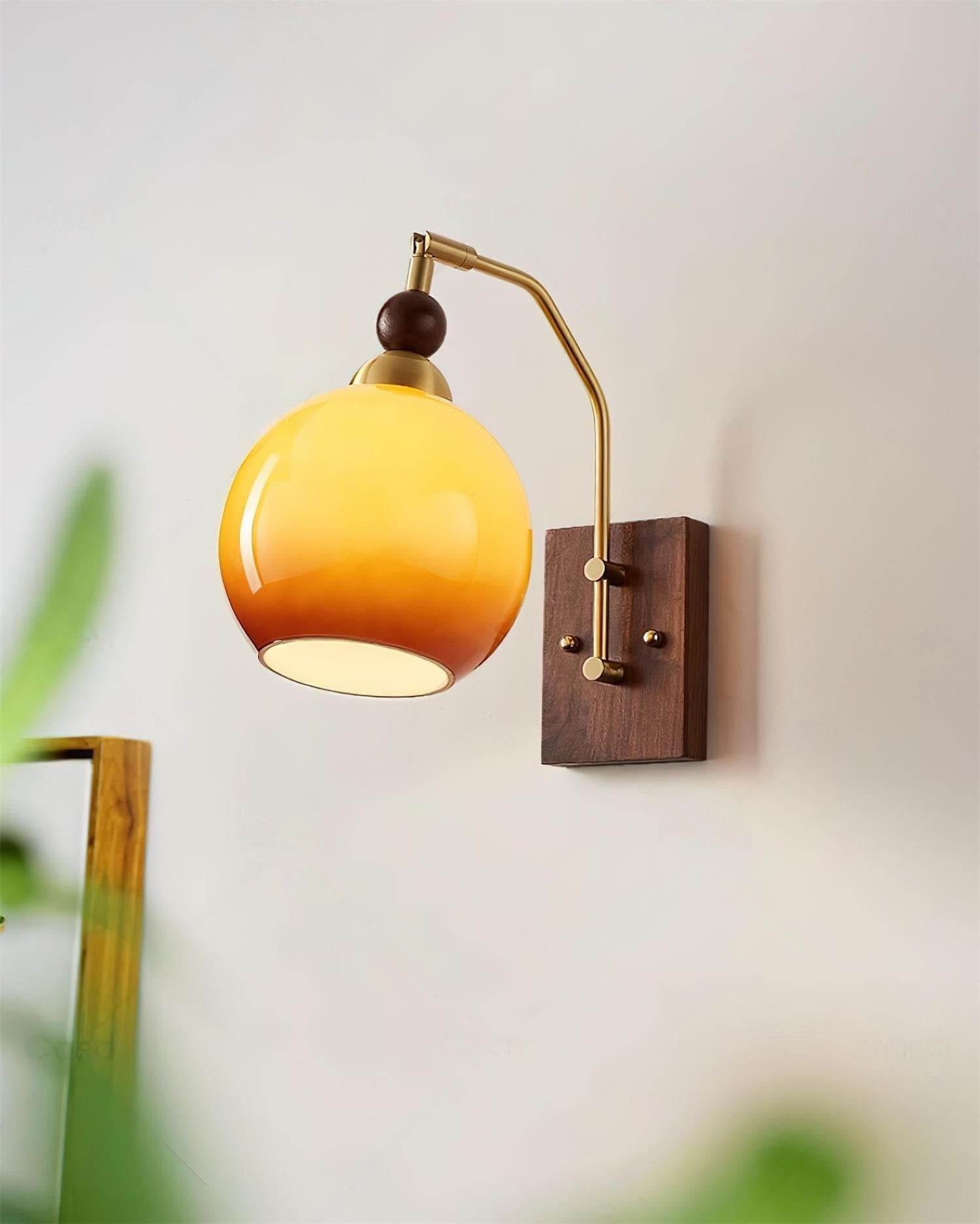 Jovene Amber Glass Wall Lamp - Letslighting
