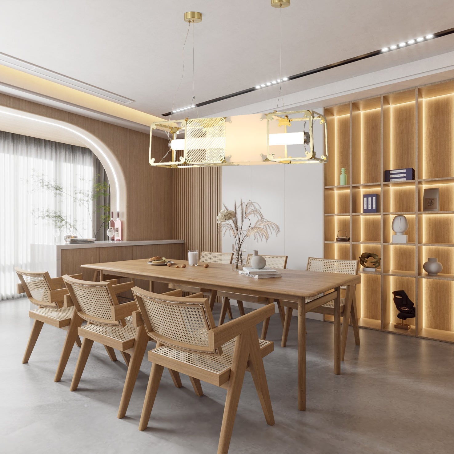 Atheor Premium Nordic Art Brass Pendant Lamp - Letslighting