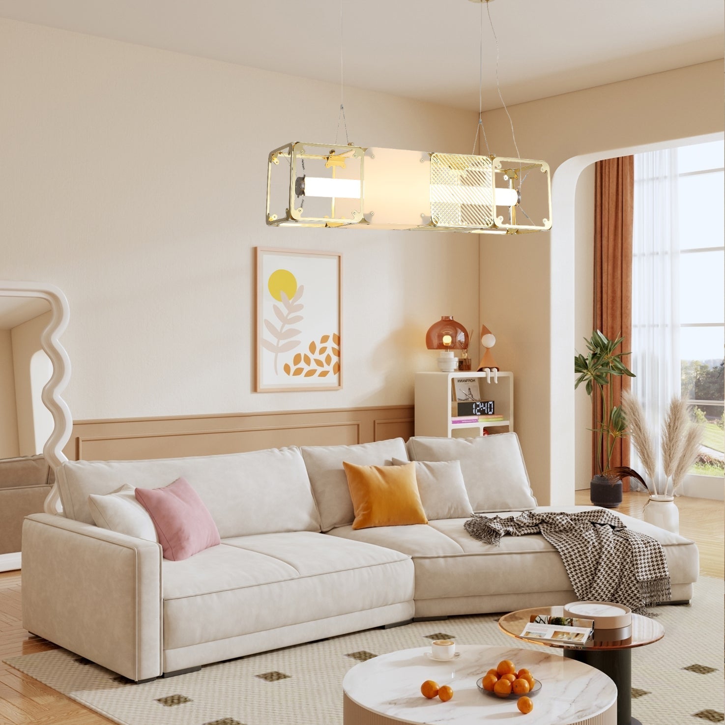 Atheor Premium Nordic Art Brass Pendant Lamp - Letslighting