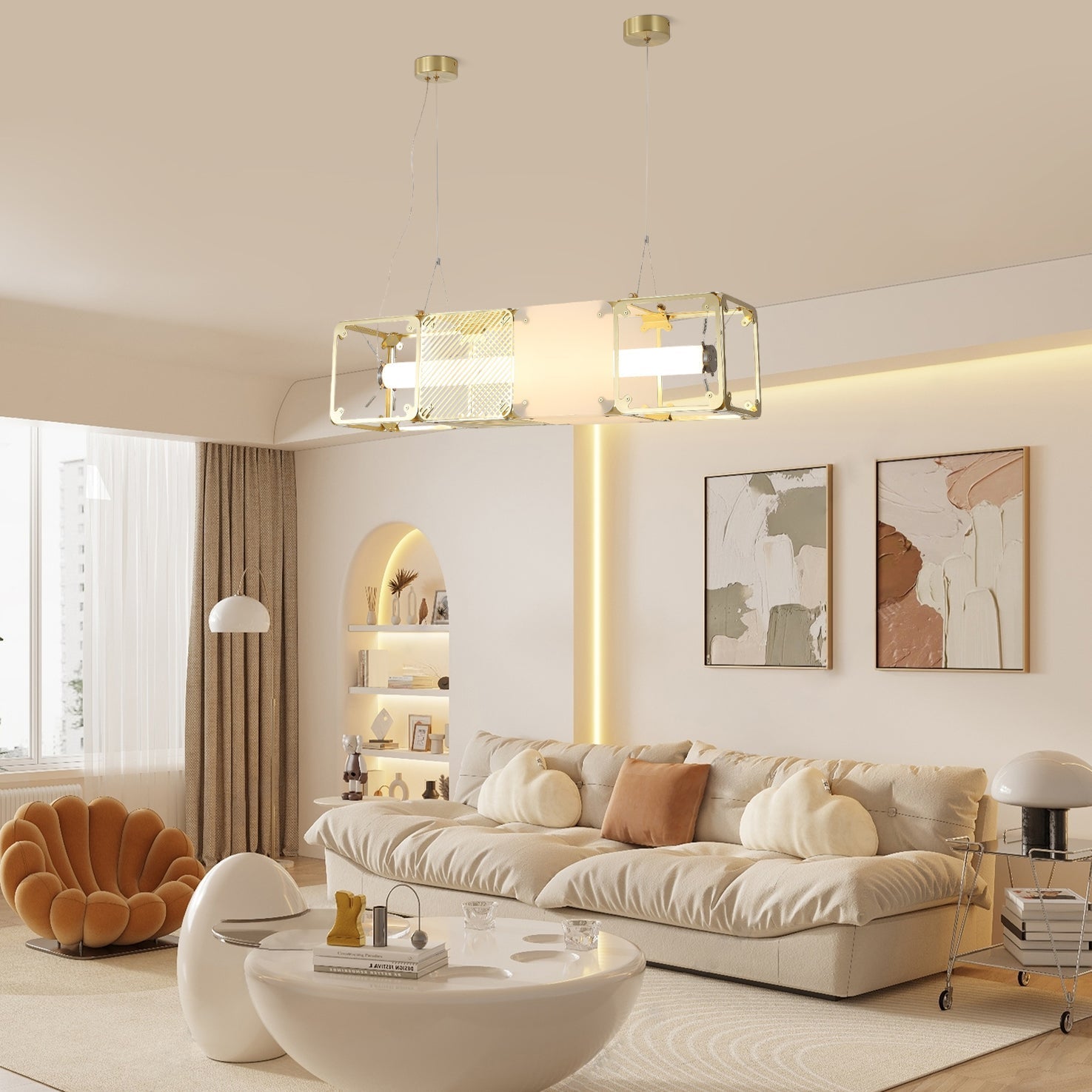 Atheor Premium Nordic Art Brass Pendant Lamp - Letslighting