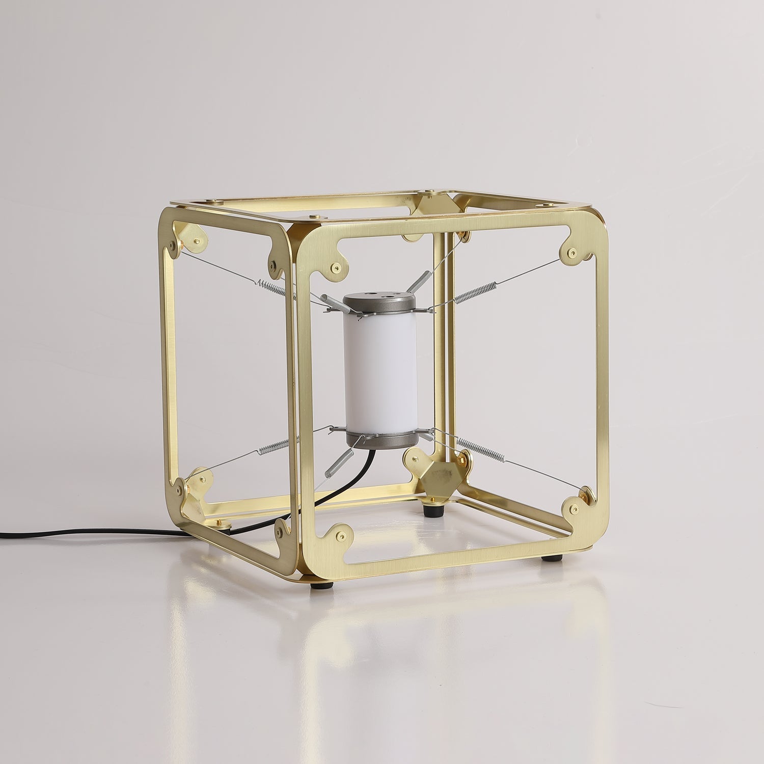 GridGlow Industrial Brass Table Lamp - Letslighting