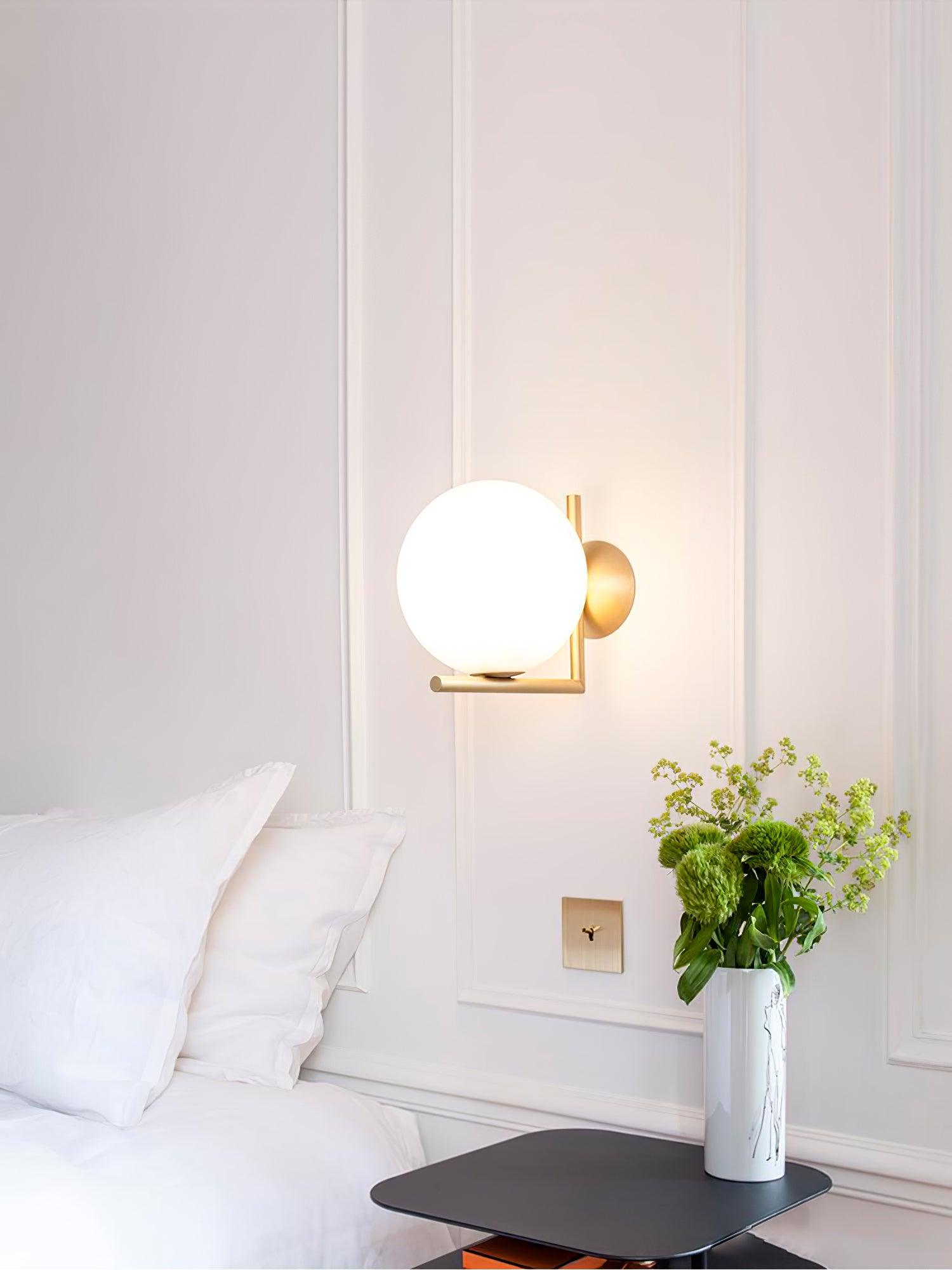 Joanna Modern Minimalist Opal Blown Glass Wall Lamp - Letslighting