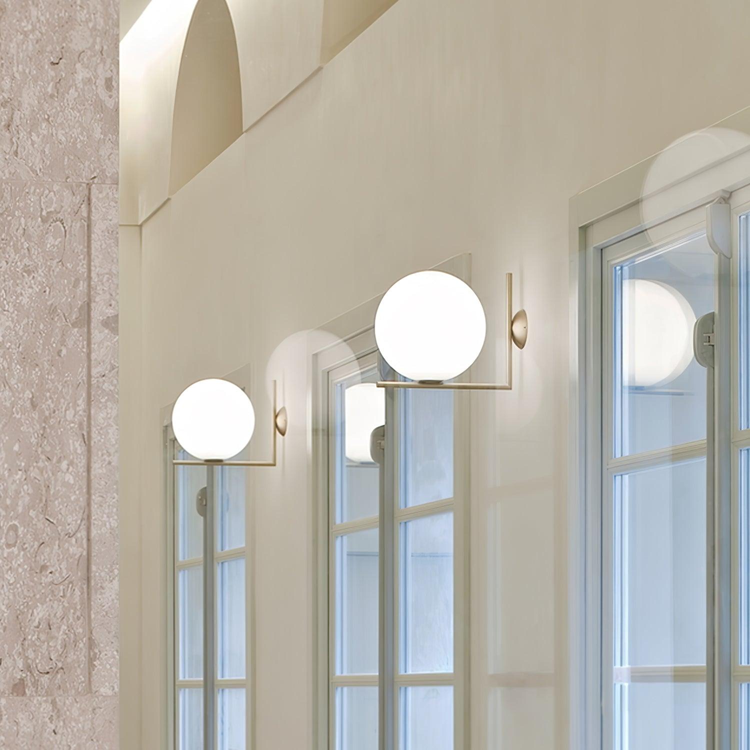 Joanna Modern Minimalist Opal Blown Glass Wall Lamp - Letslighting