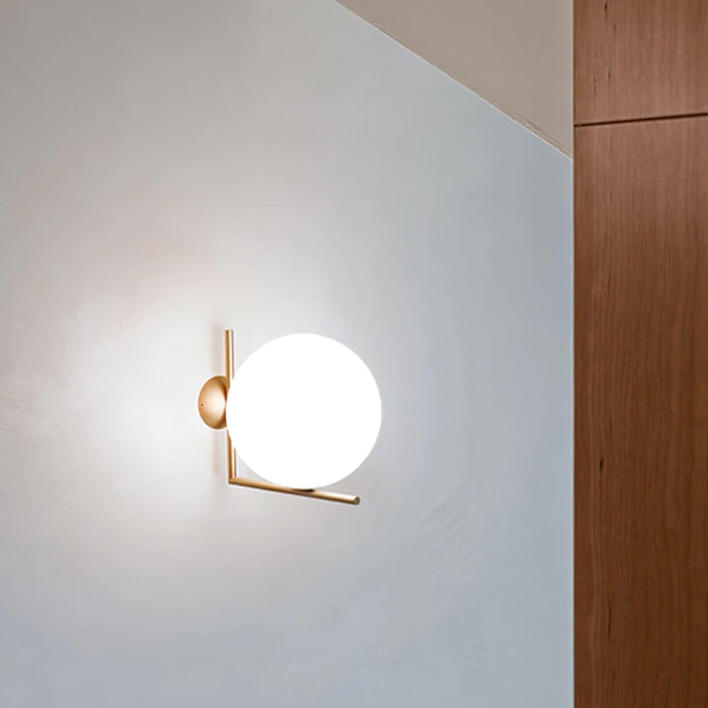 Joanna Modern Minimalist Opal Blown Glass Wall Lamp - Letslighting