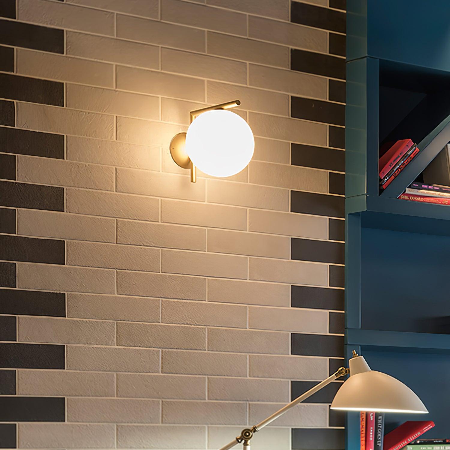 Joanna Modern Minimalist Opal Blown Glass Wall Lamp - Letslighting