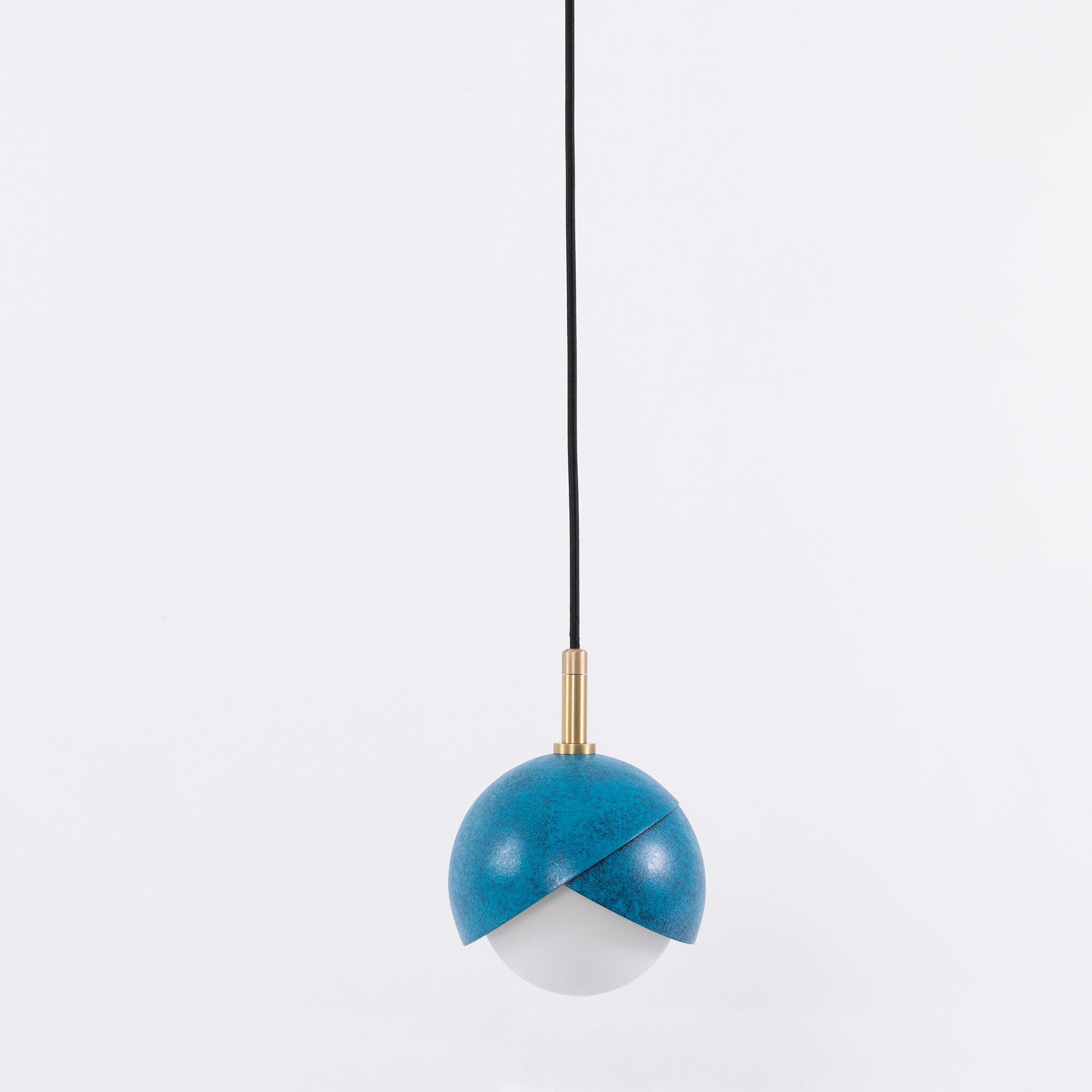Solara Pendant Lamp Brass Nested Opal Globe Modern - Letslighting