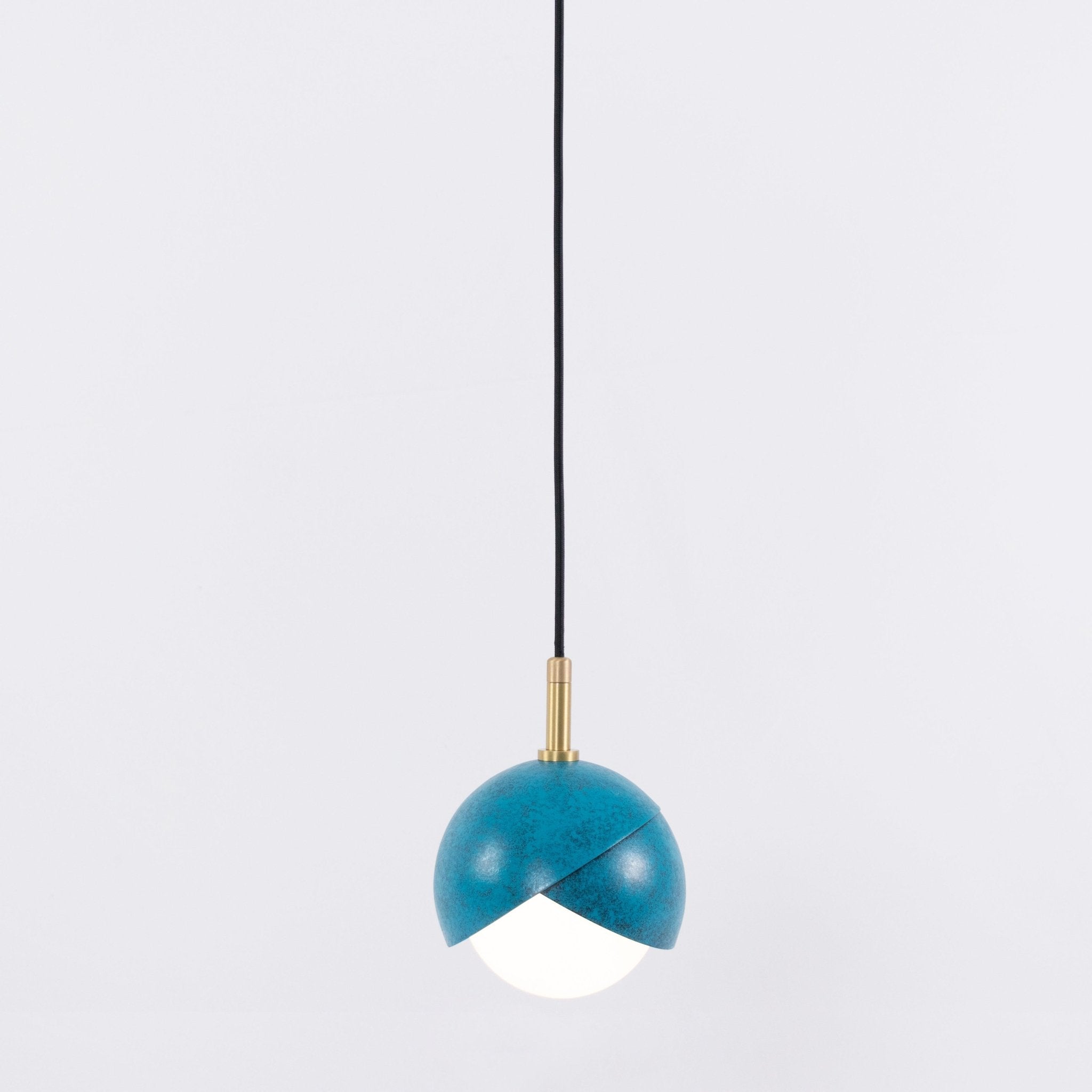 Solara Pendant Lamp Brass Nested Opal Globe Modern - Letslighting