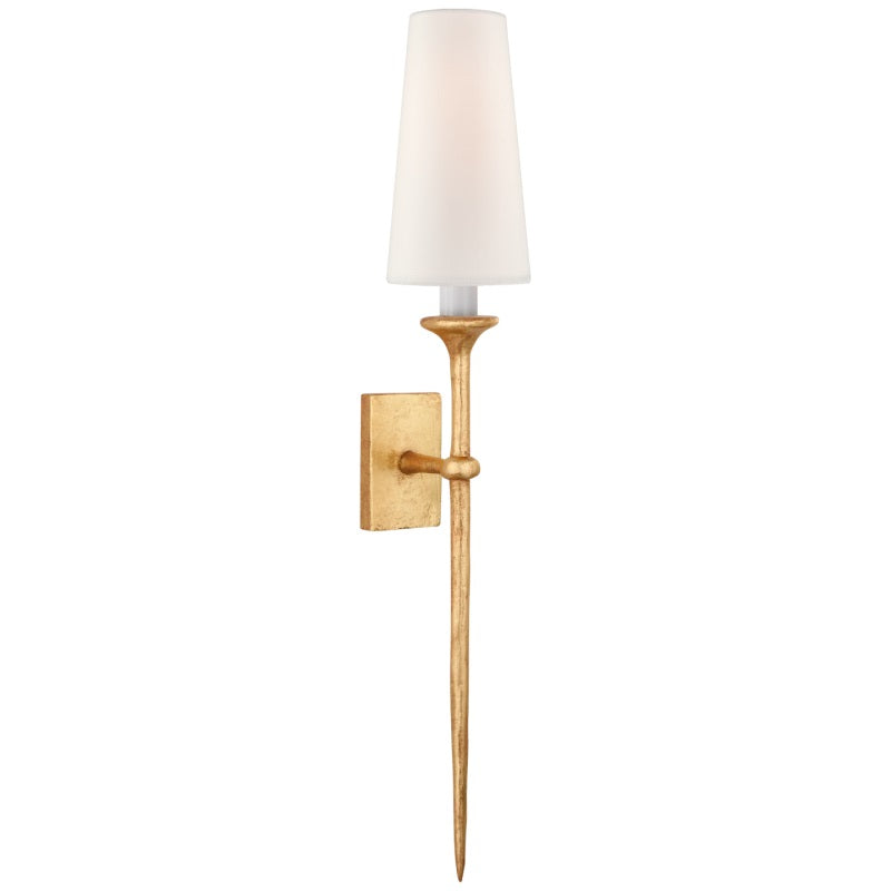 Velirara Vintage Industrial Brass Fabric Wall Lamp - Letslighting
