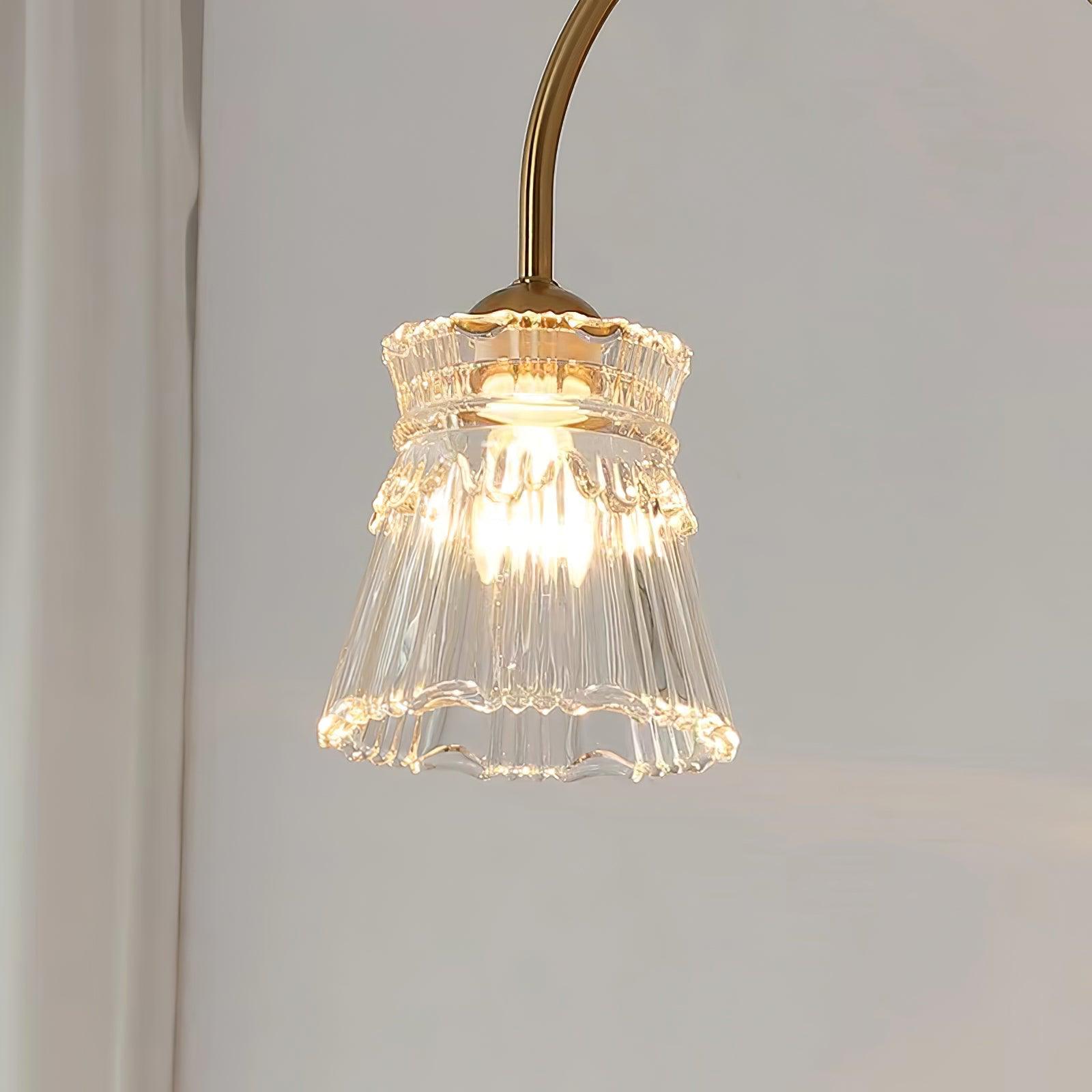 Lustra Chandelier Crystal Glass Gold Midcentury - Letslighting