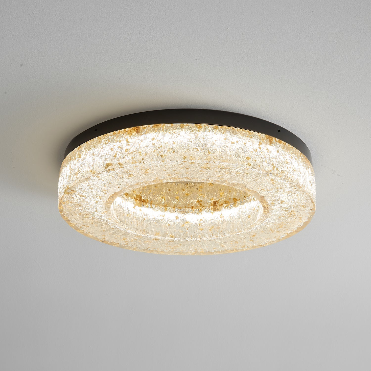 Ashaionis Ice Crack Circle Resin Ceiling Lamp - Letslighting