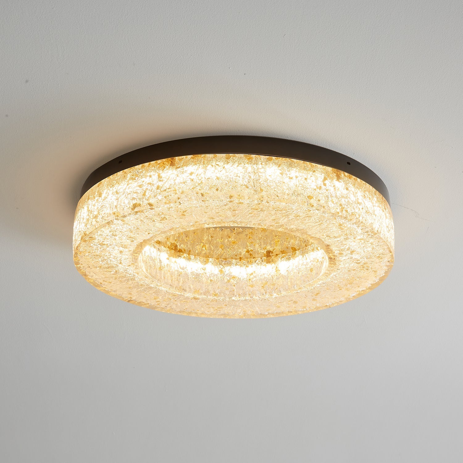 Ashaionis Ice Crack Circle Resin Ceiling Lamp - Letslighting