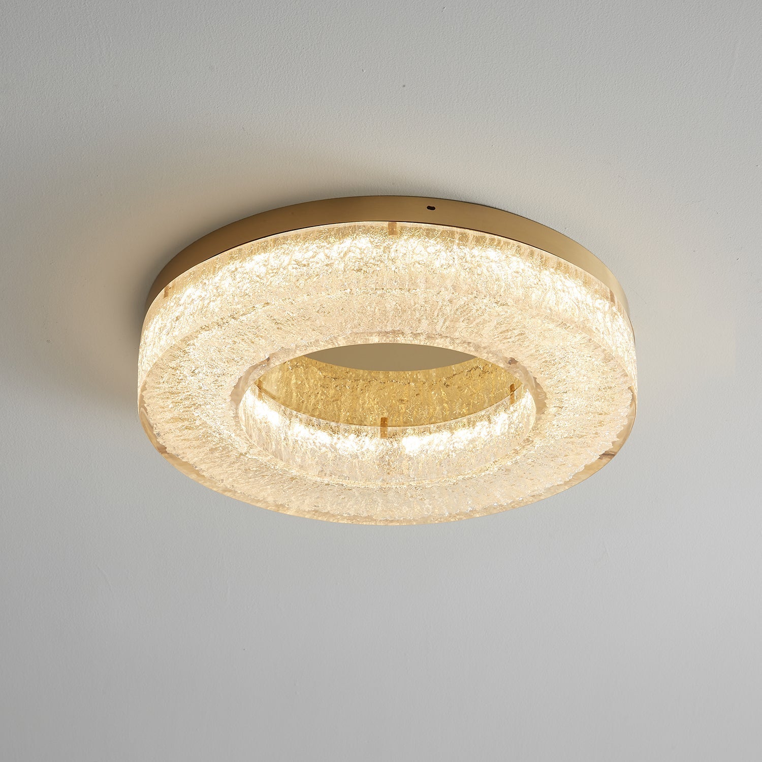 Ashaionis Ice Crack Circle Resin Ceiling Lamp - Letslighting