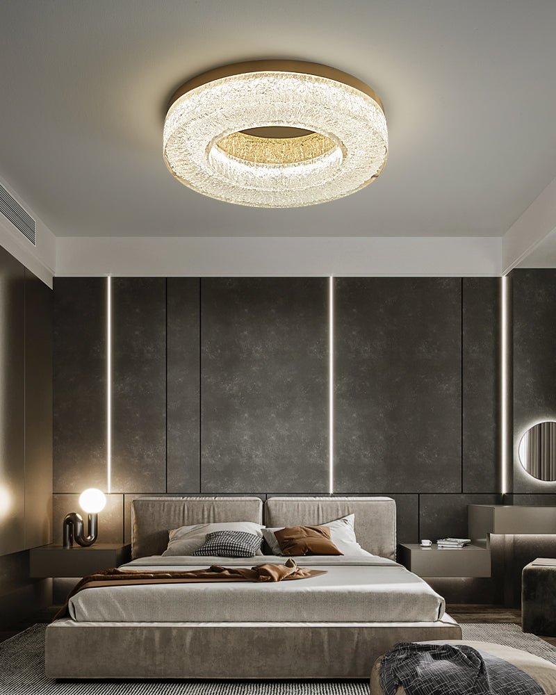 Ashaionis Ice Crack Circle Resin Ceiling Lamp - Letslighting