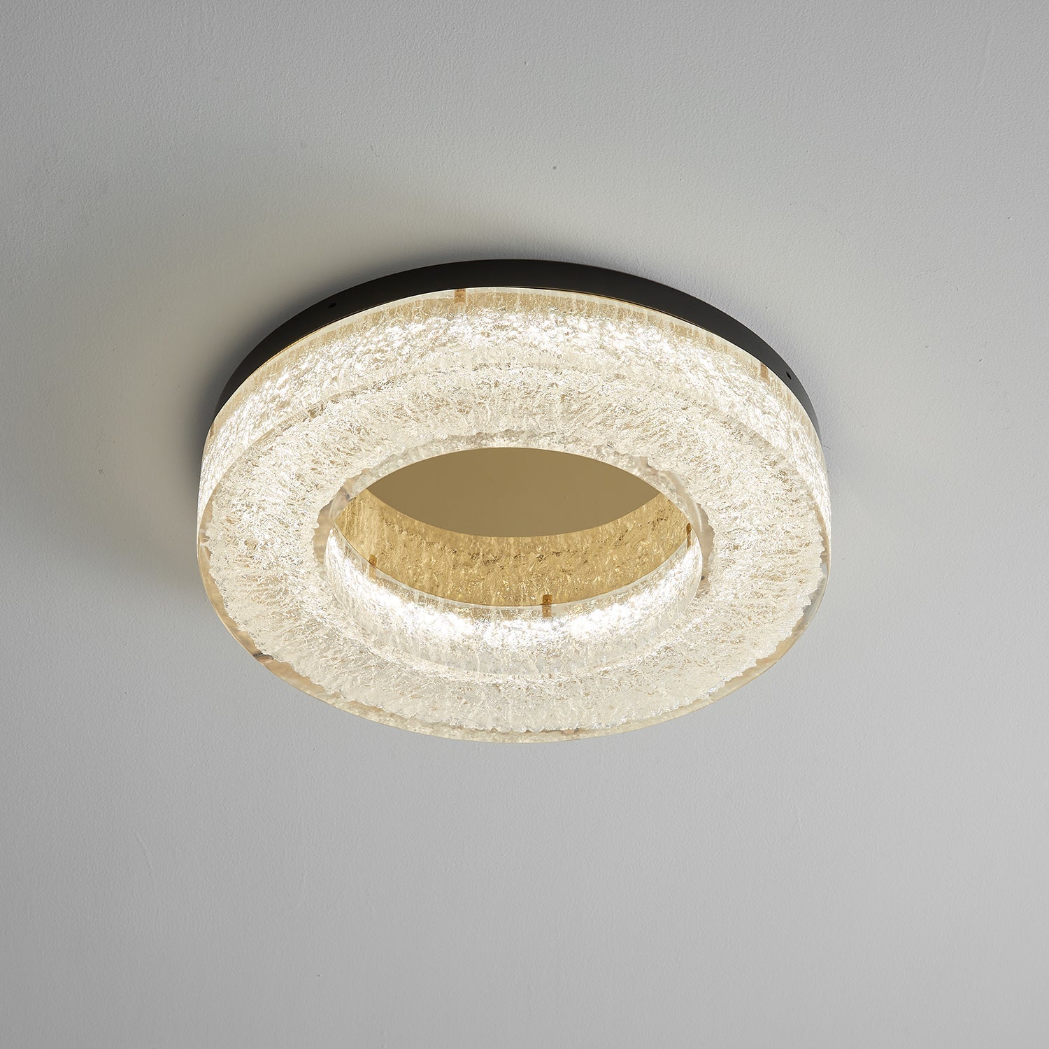 Ashaionis Ice Crack Circle Resin Ceiling Lamp - Letslighting