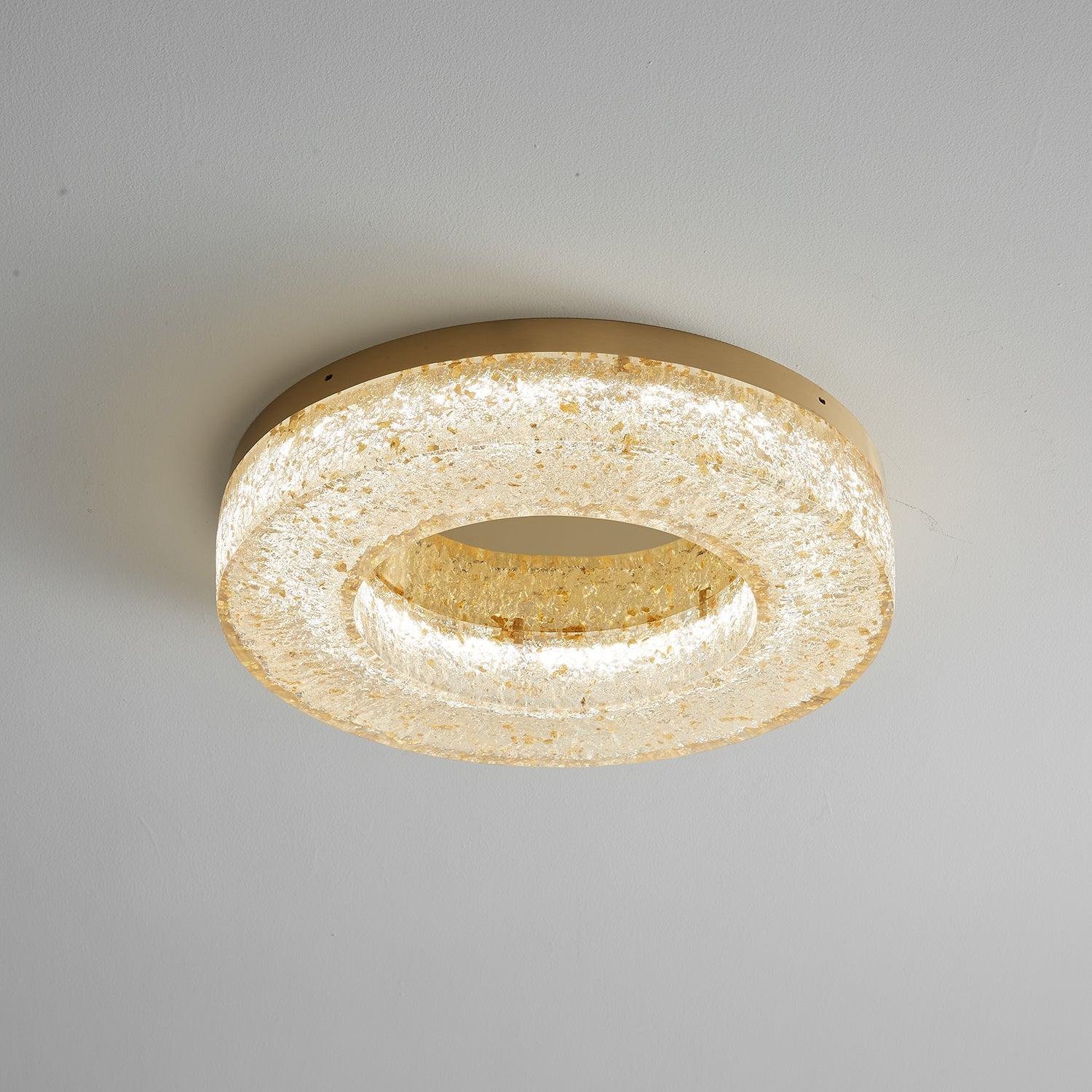 Ashaionis Ice Crack Circle Resin Ceiling Lamp - Letslighting