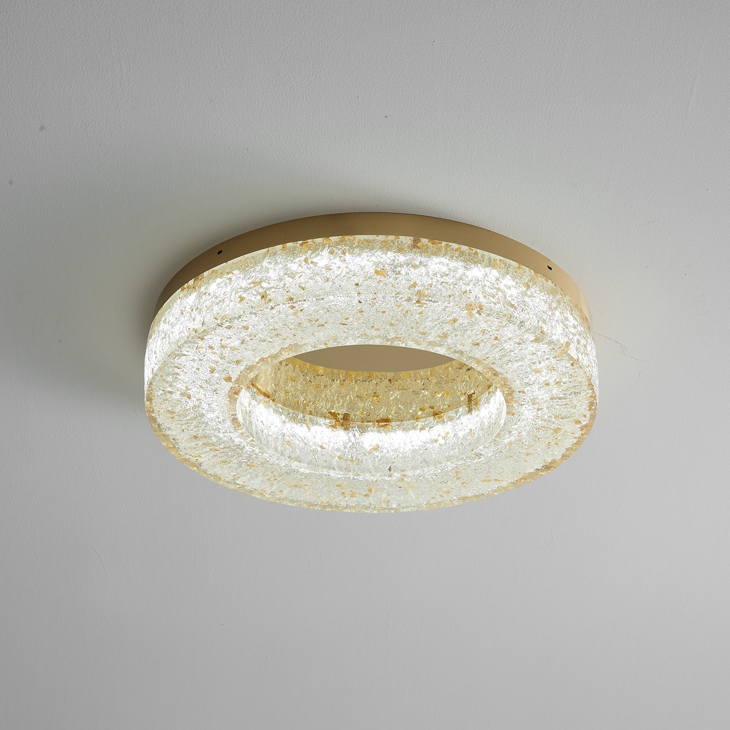 Ashaionis Ice Crack Circle Resin Ceiling Lamp - Letslighting