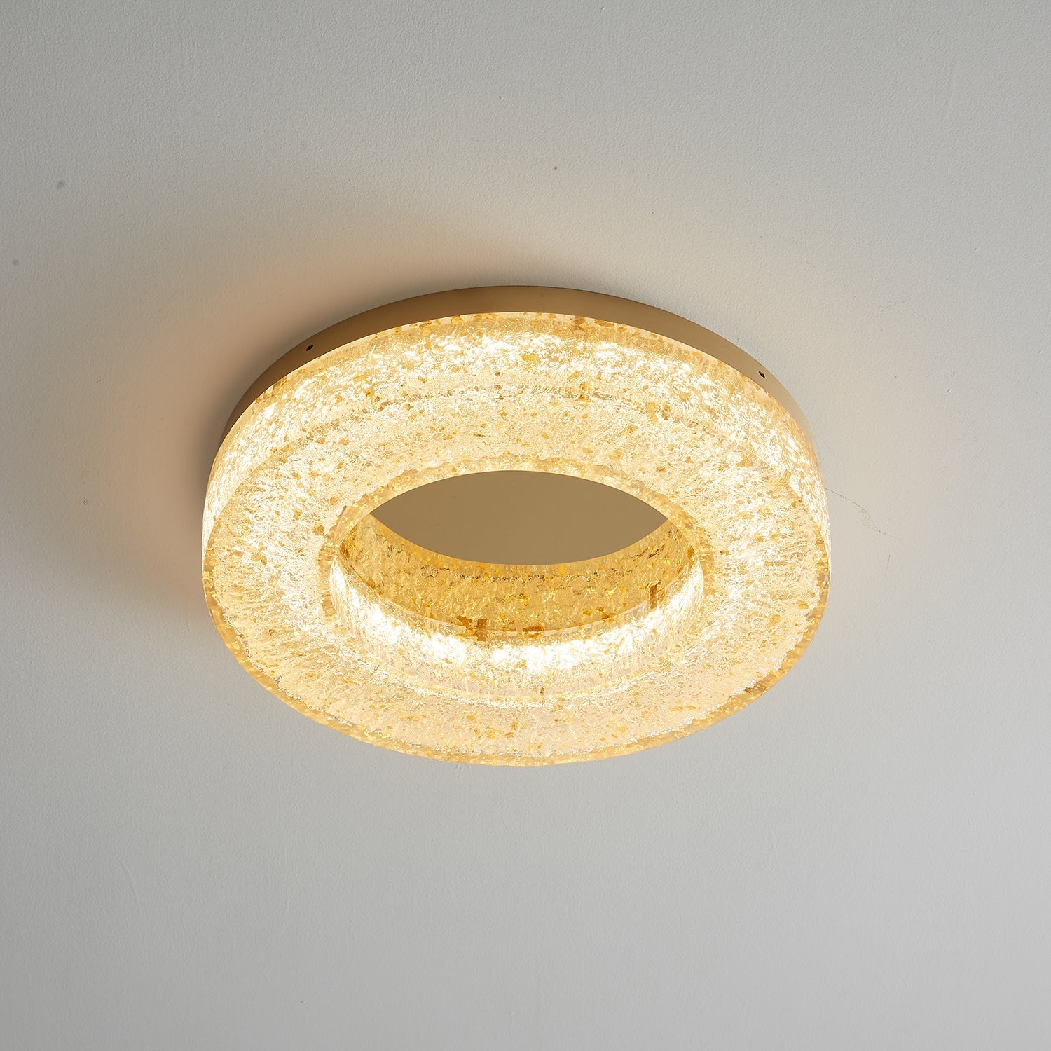 Ashaionis Ice Crack Circle Resin Ceiling Lamp - Letslighting