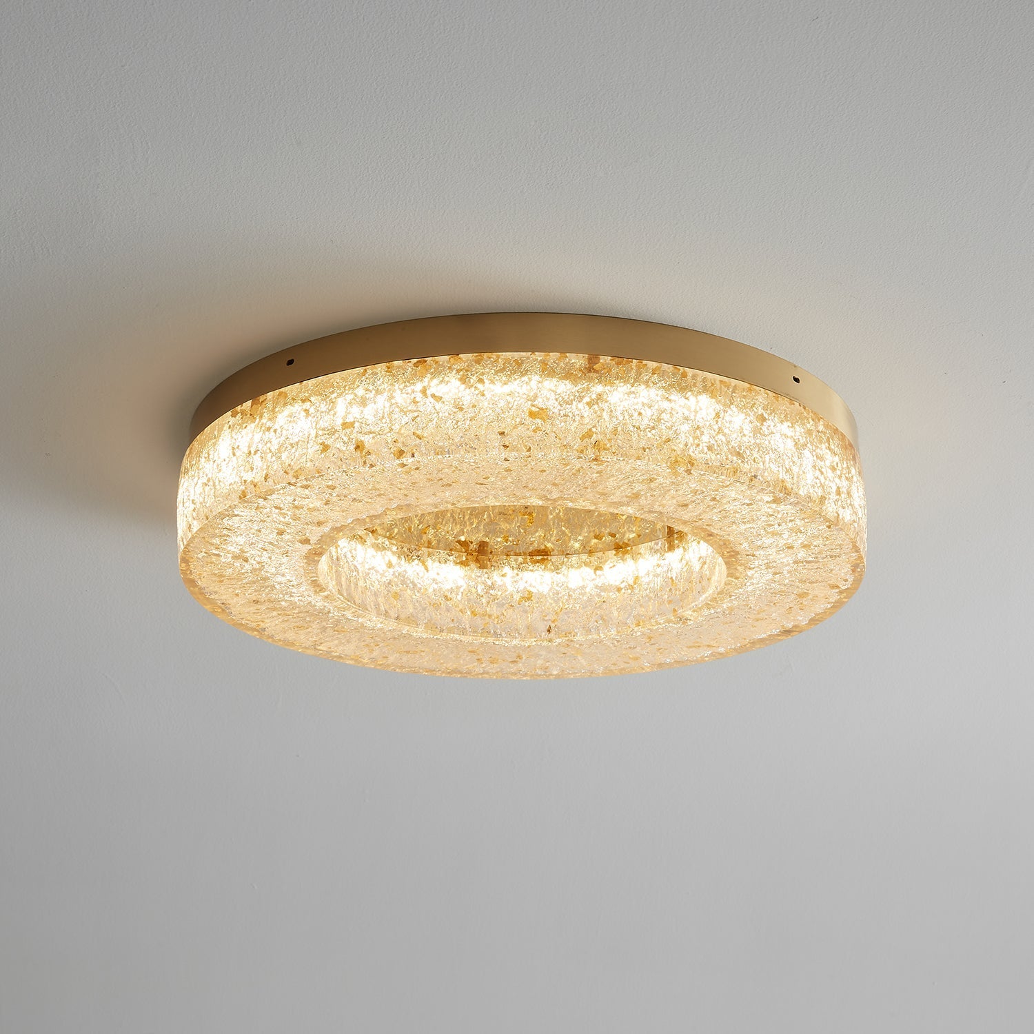 Ashaionis Ice Crack Circle Resin Ceiling Lamp - Letslighting