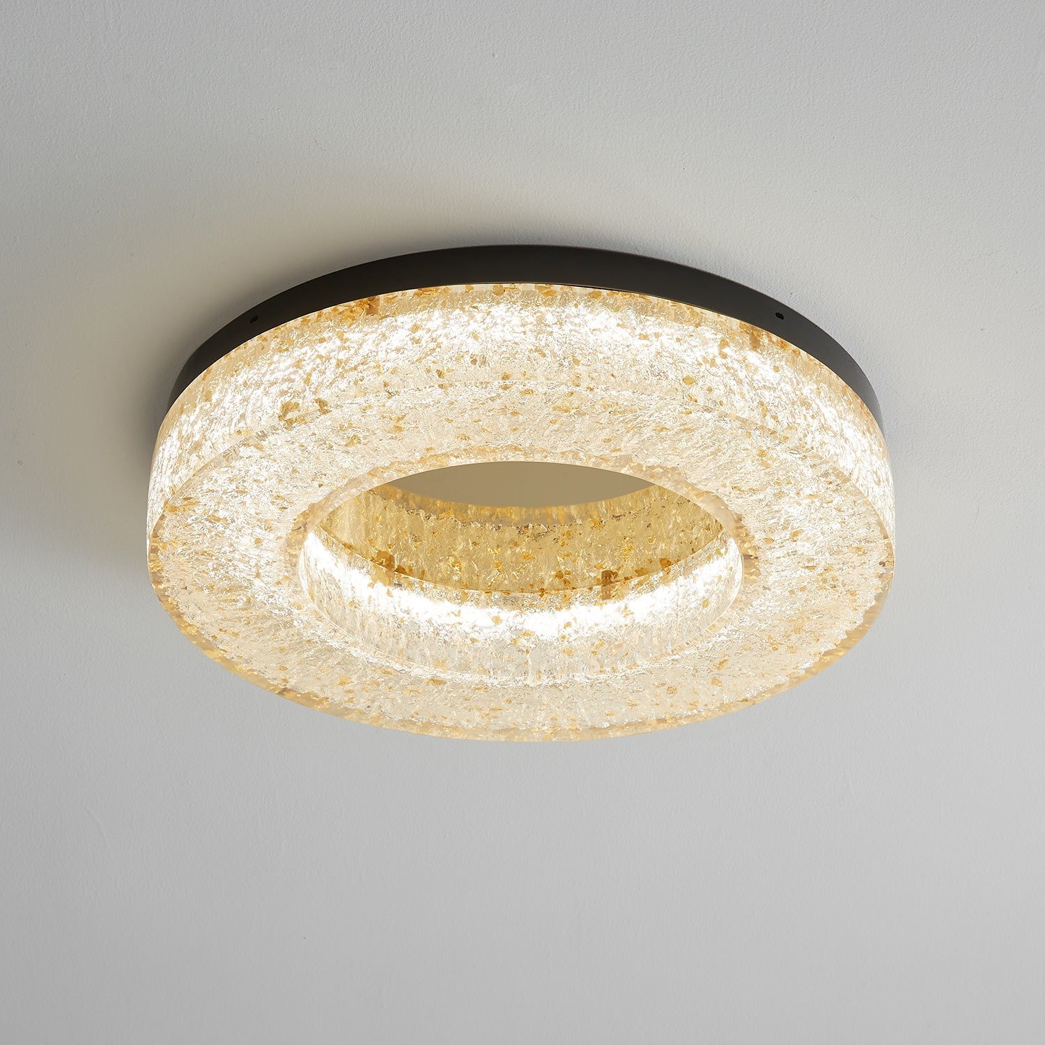 Ashaionis Ice Crack Circle Resin Ceiling Lamp - Letslighting