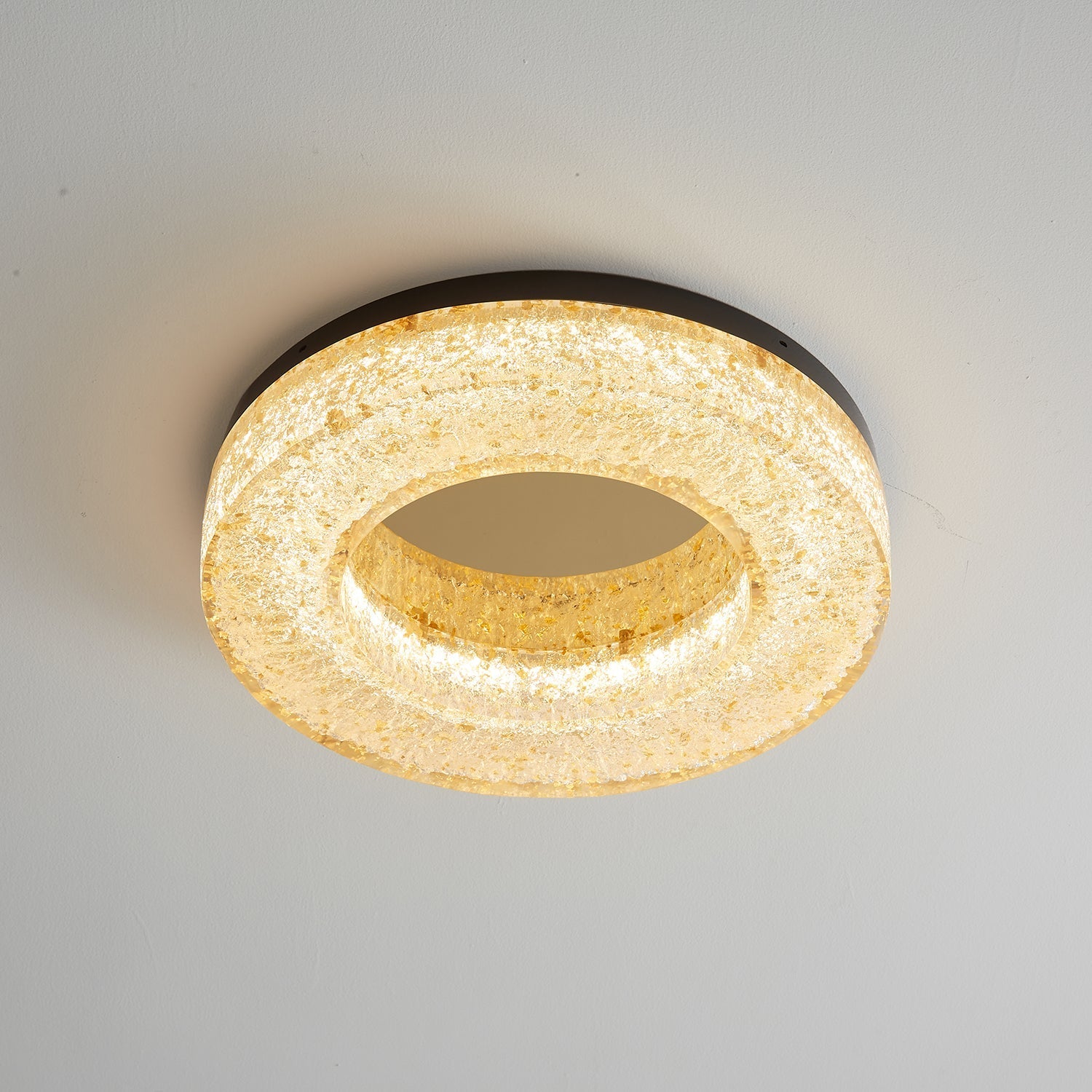 Ashaionis Ice Crack Circle Resin Ceiling Lamp - Letslighting