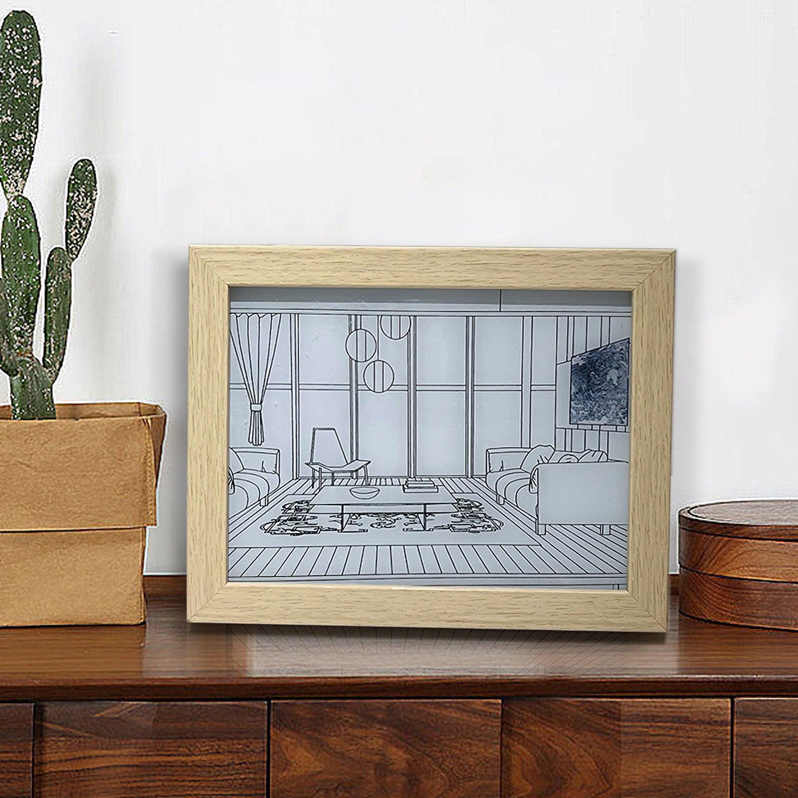 Olrine Illuminated Bedside Art Wood Wall lamp - Letslighting