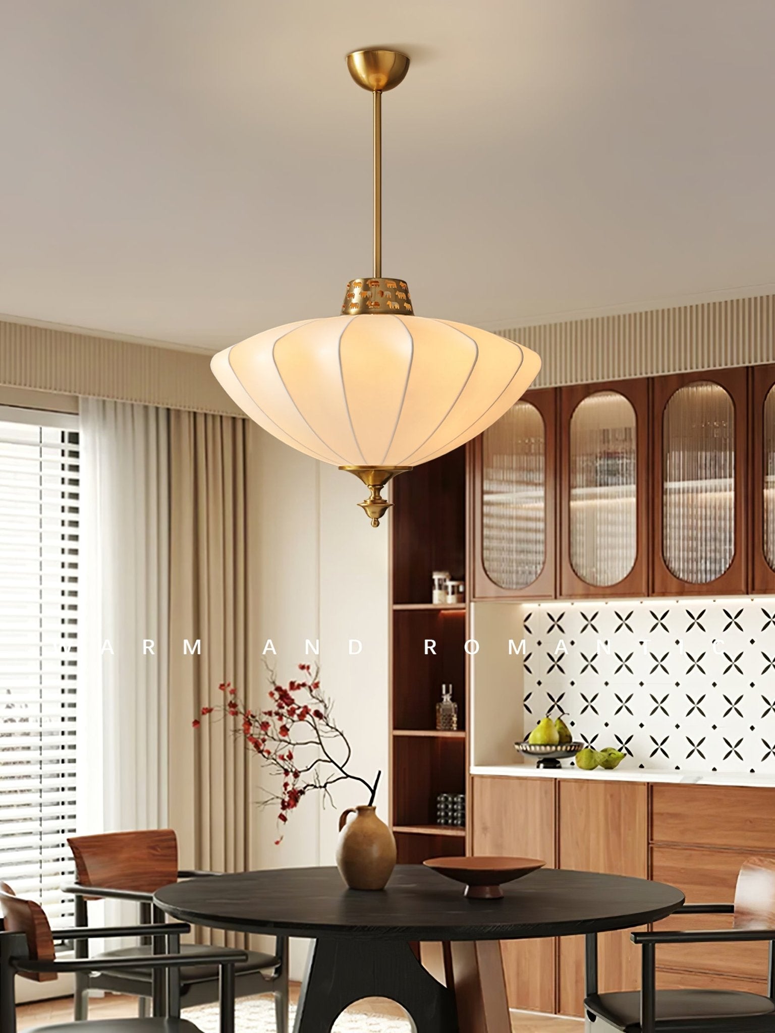 Ortalara Elegance Vintage Bloom Silk Pendant Lamp - Letslighting