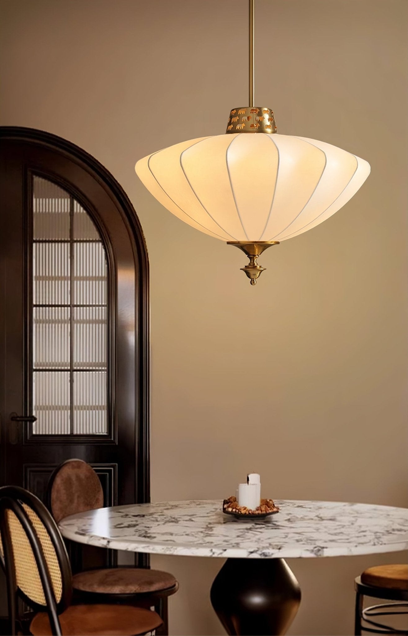 Ortalara Elegance Vintage Bloom Silk Pendant Lamp - Letslighting
