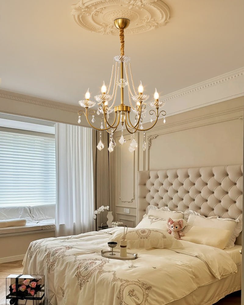 Lustra Chandelier Pearl Crystal Elegant Classic - Letslighting