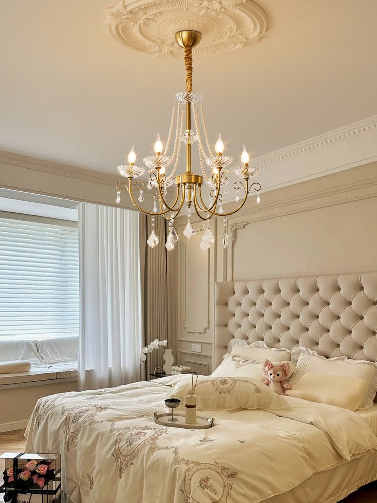 Lustra Chandelier Pearl Crystal Elegant Classic - Letslighting