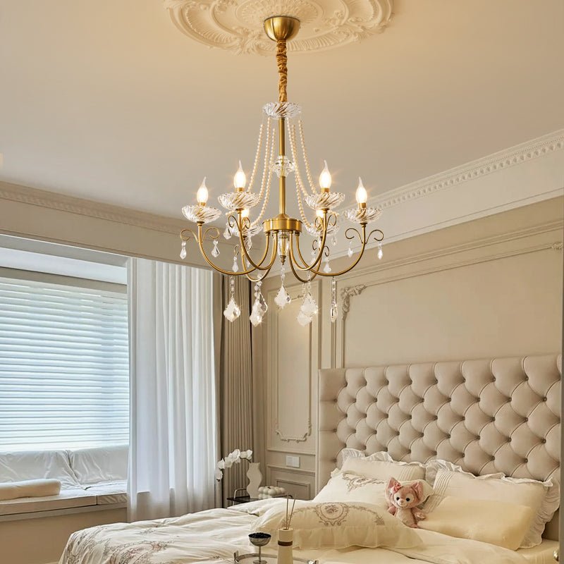 Lustra Chandelier Pearl Crystal Elegant Classic - Letslighting
