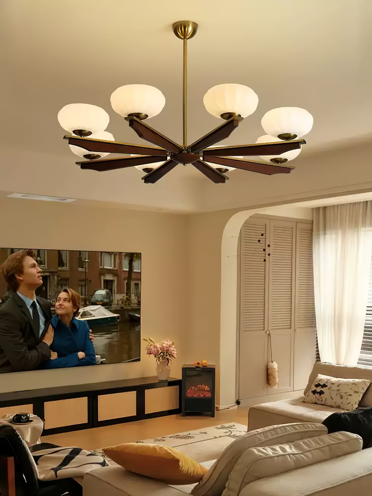 Uzoror Traditional Elegance Vintage Wood Chandelier - Letslighting