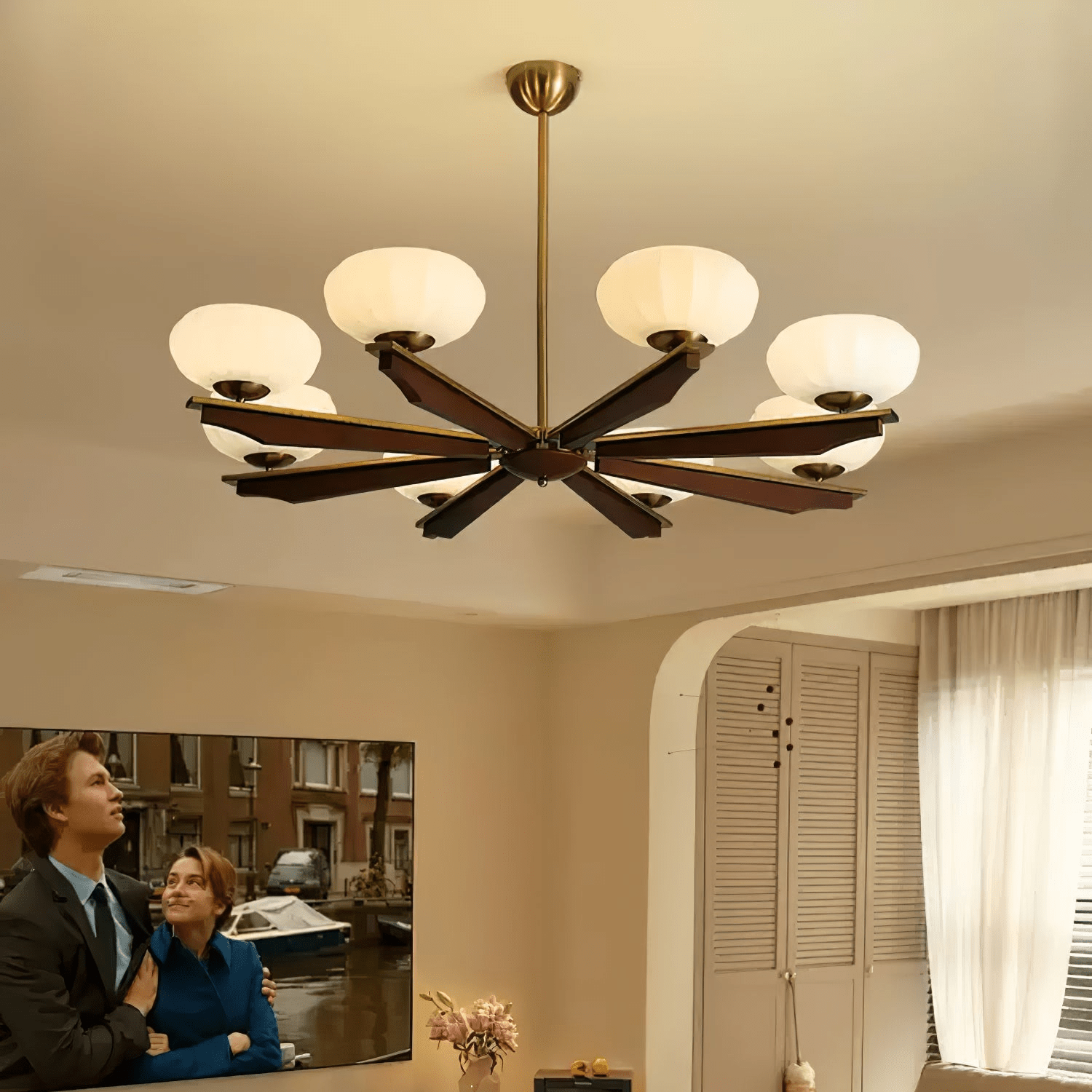 Uzoror Traditional Elegance Vintage Wood Chandelier - Letslighting
