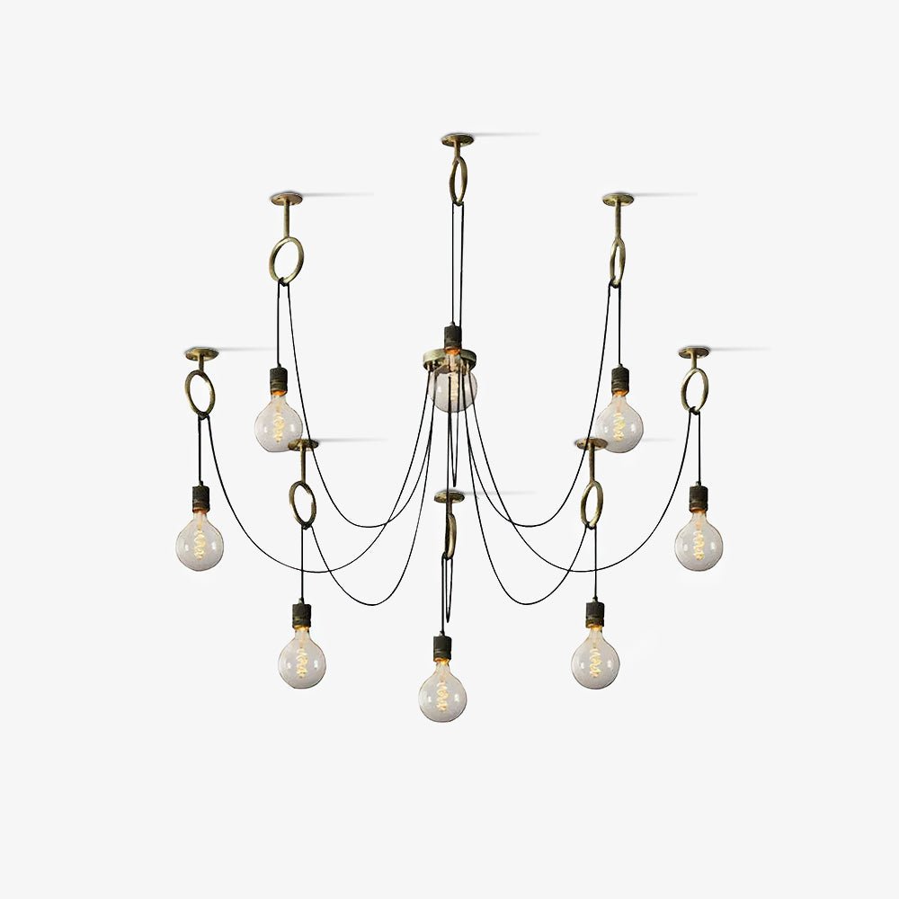 Lustra Chandelier Industrial Spider Bulb Hanging - Letslighting
