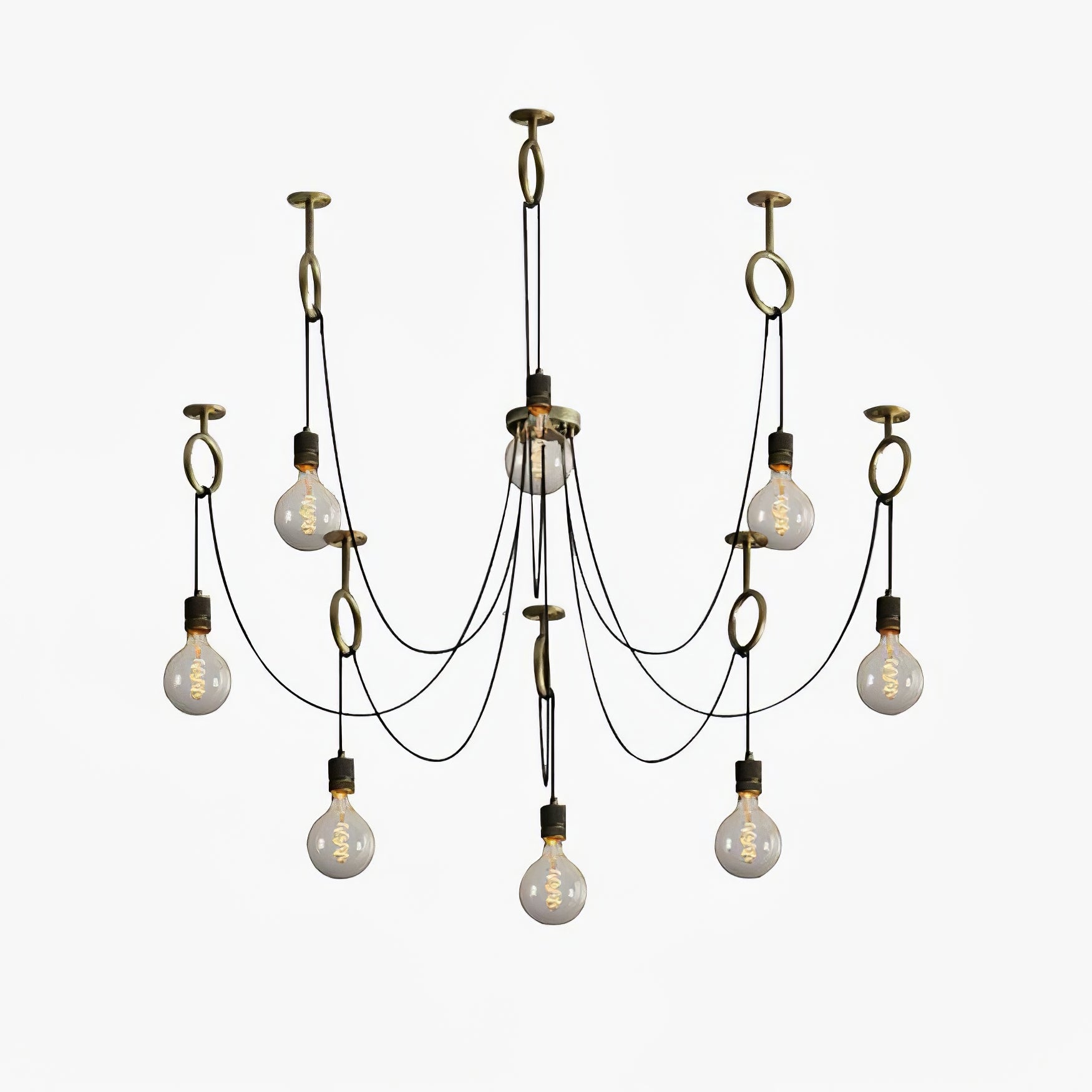 Lustra Chandelier Industrial Spider Bulb Hanging - Letslighting