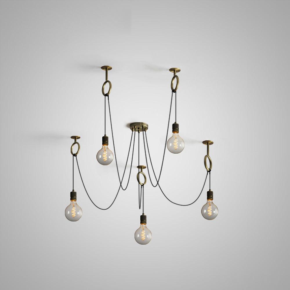 Lustra Chandelier Industrial Spider Bulb Hanging - Letslighting