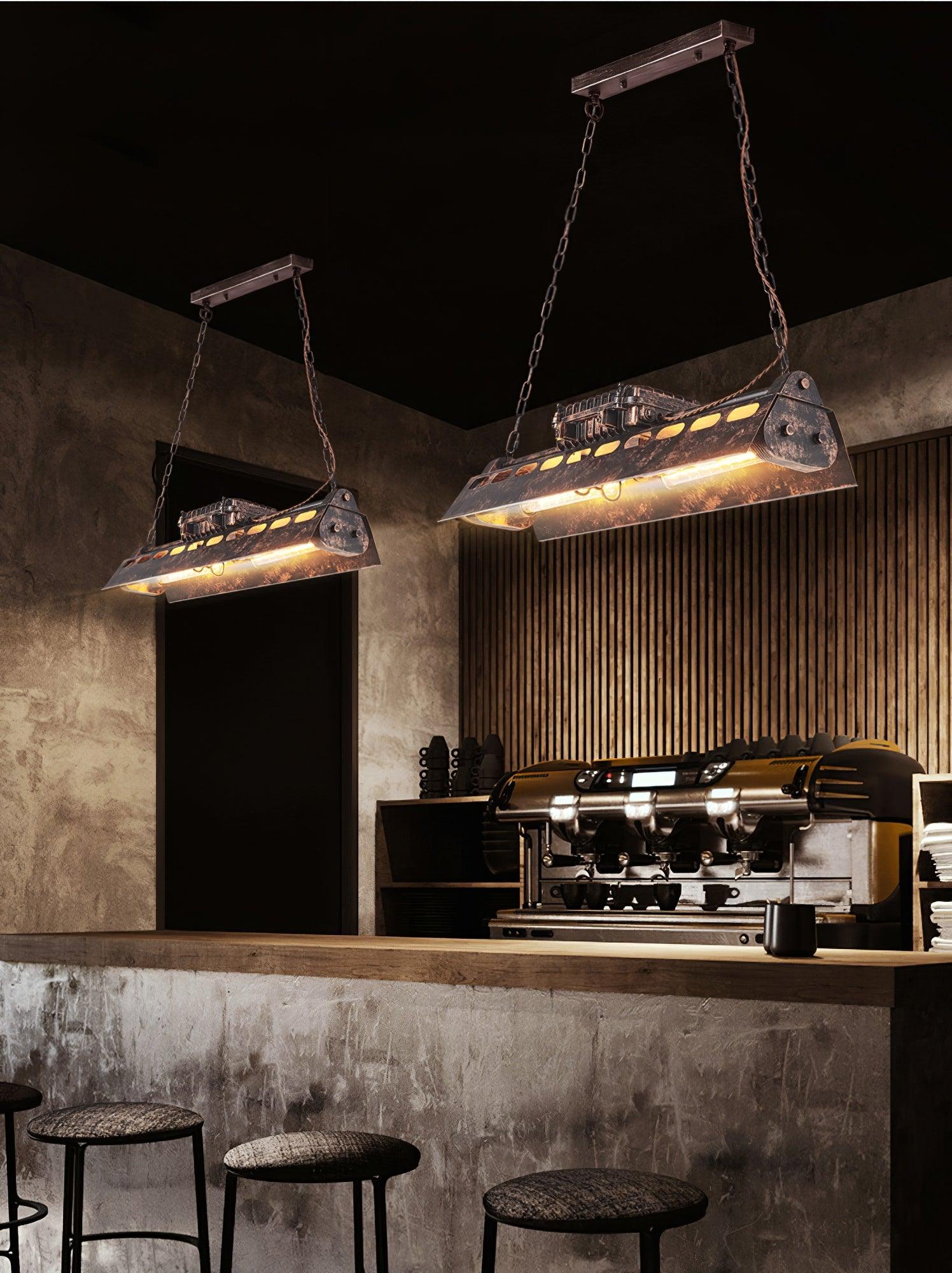 Lustra Chandelier Industrial Rectangular Frame - Letslighting
