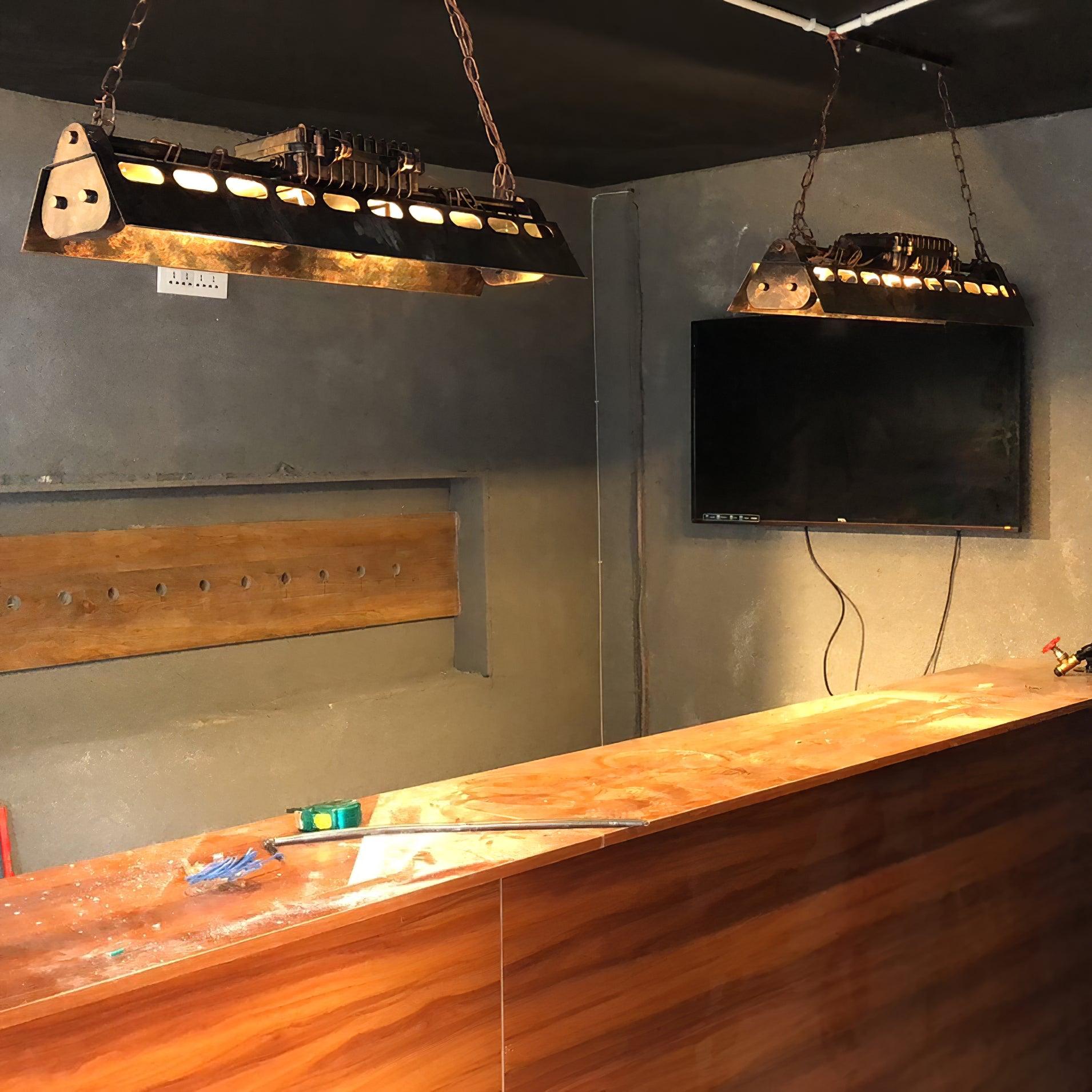 Lustra Chandelier Industrial Rectangular Frame - Letslighting