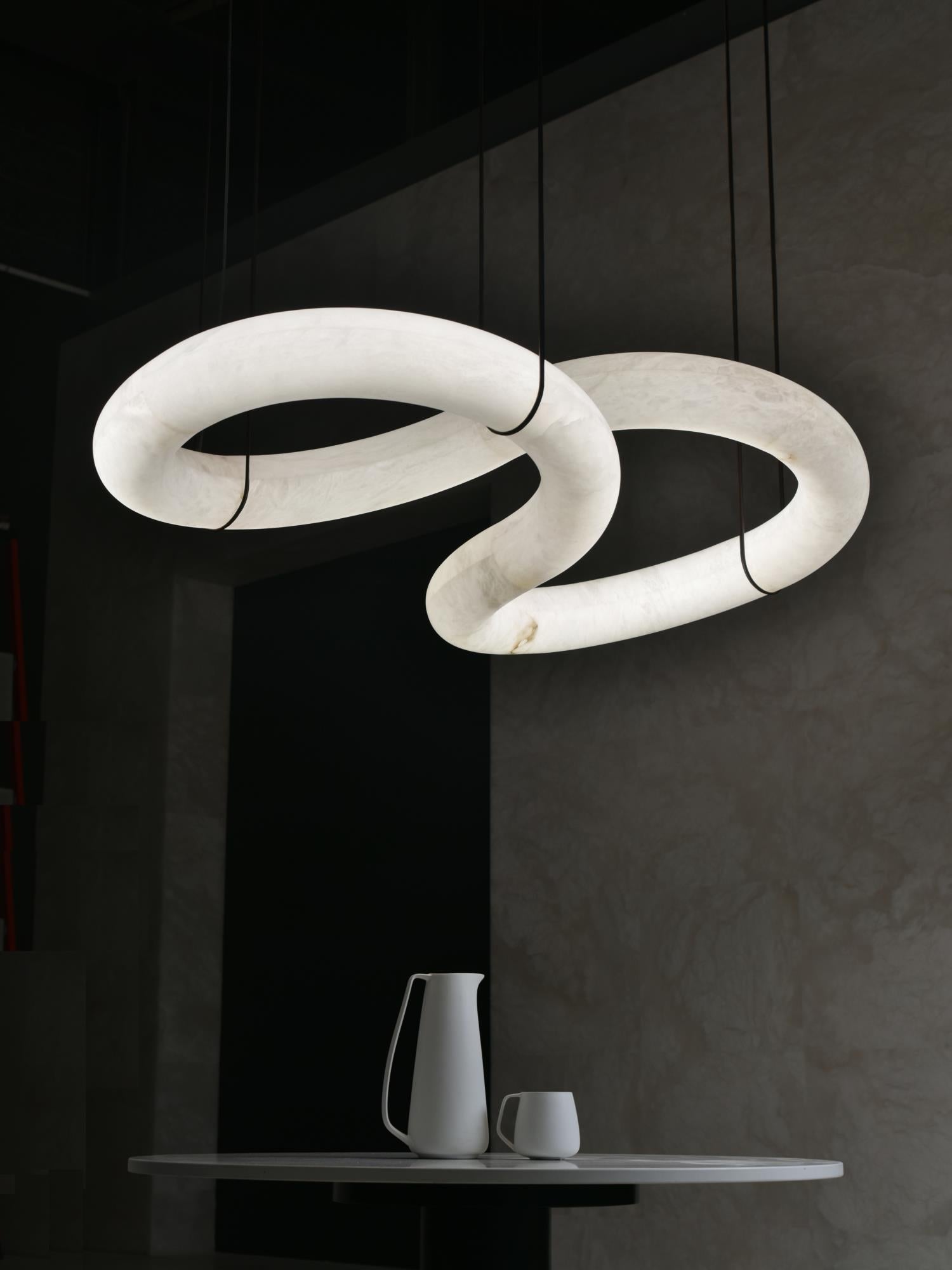 Althaen Postmodern Luxury Brown Alabaster Chandelier - Letslighting