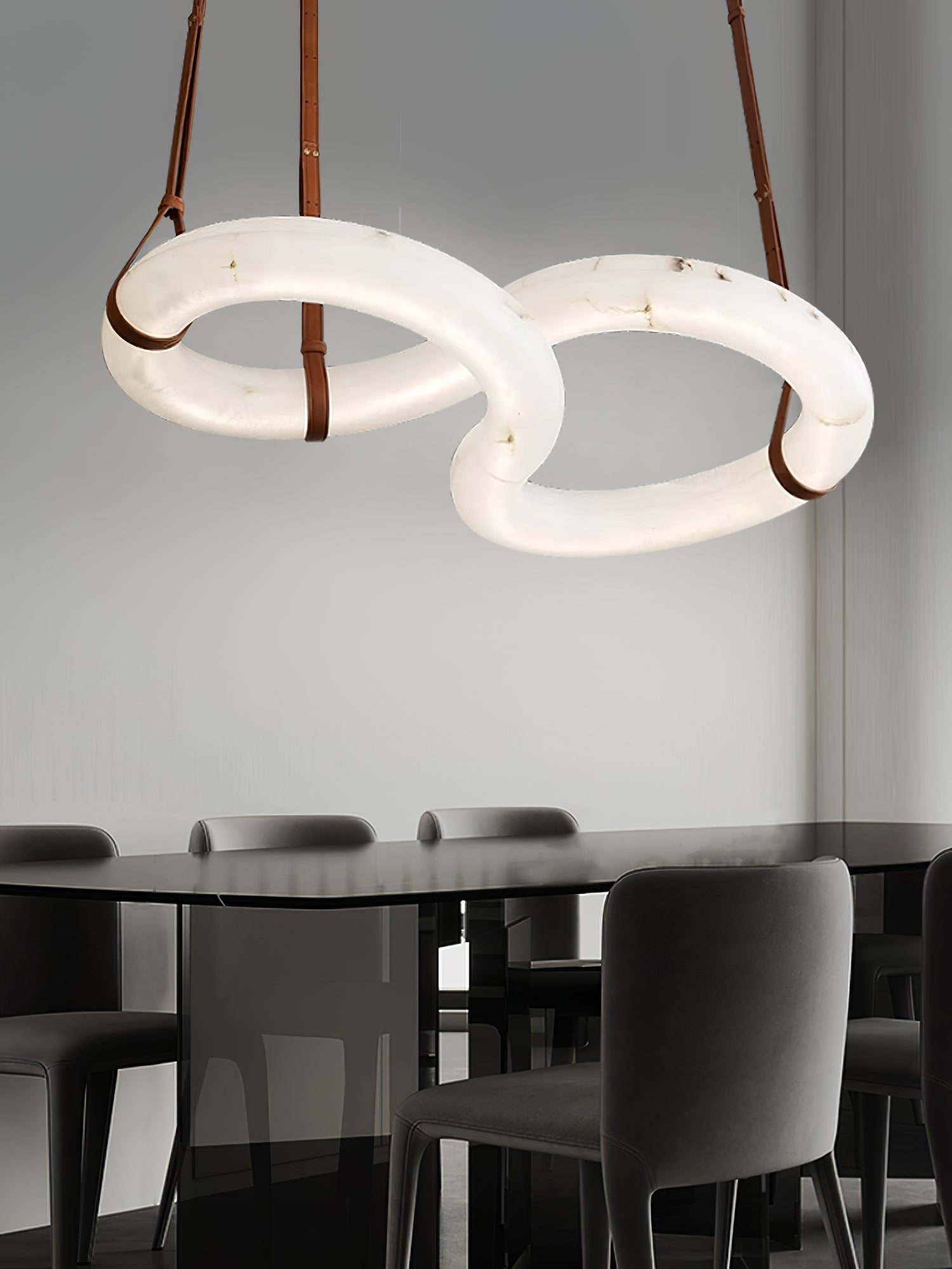 Althaen Postmodern Luxury Brown Alabaster Chandelier - Letslighting