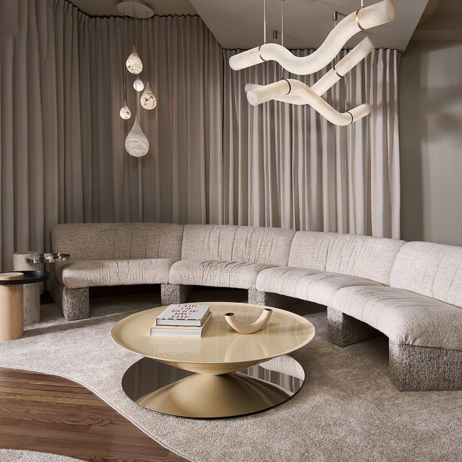 Utalyra Curved Alabaster Pendant Light - Letslighting
