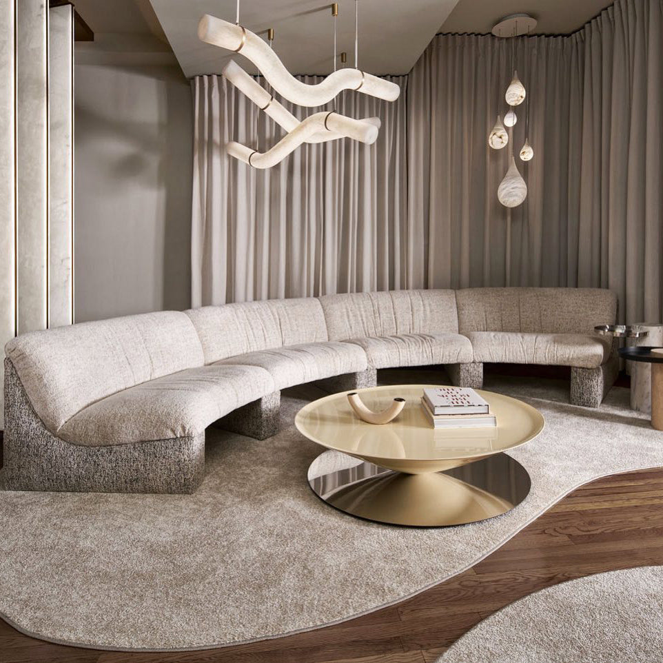 Utalyra Curved Alabaster Pendant Light - Letslighting